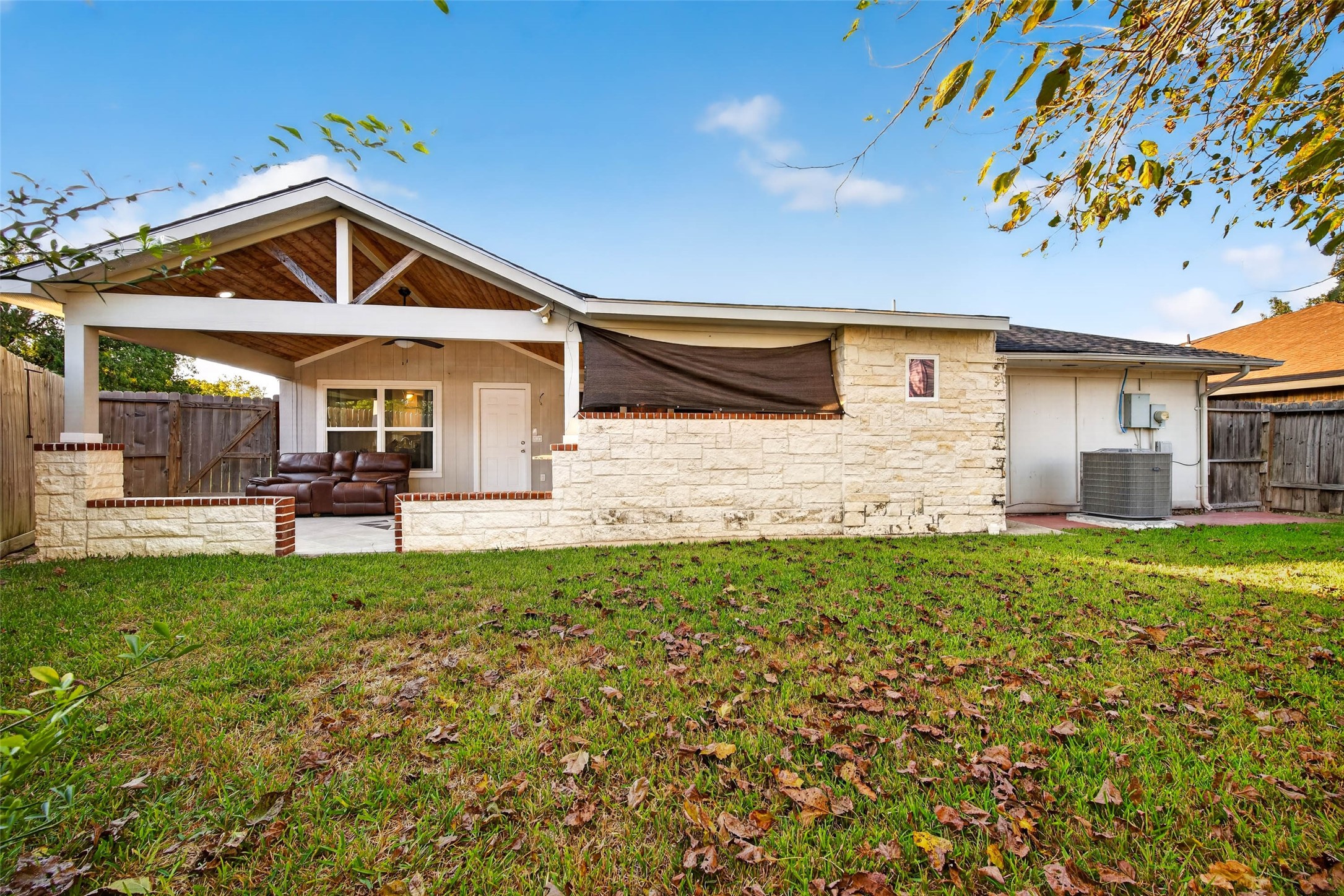 View of the back side of the home.