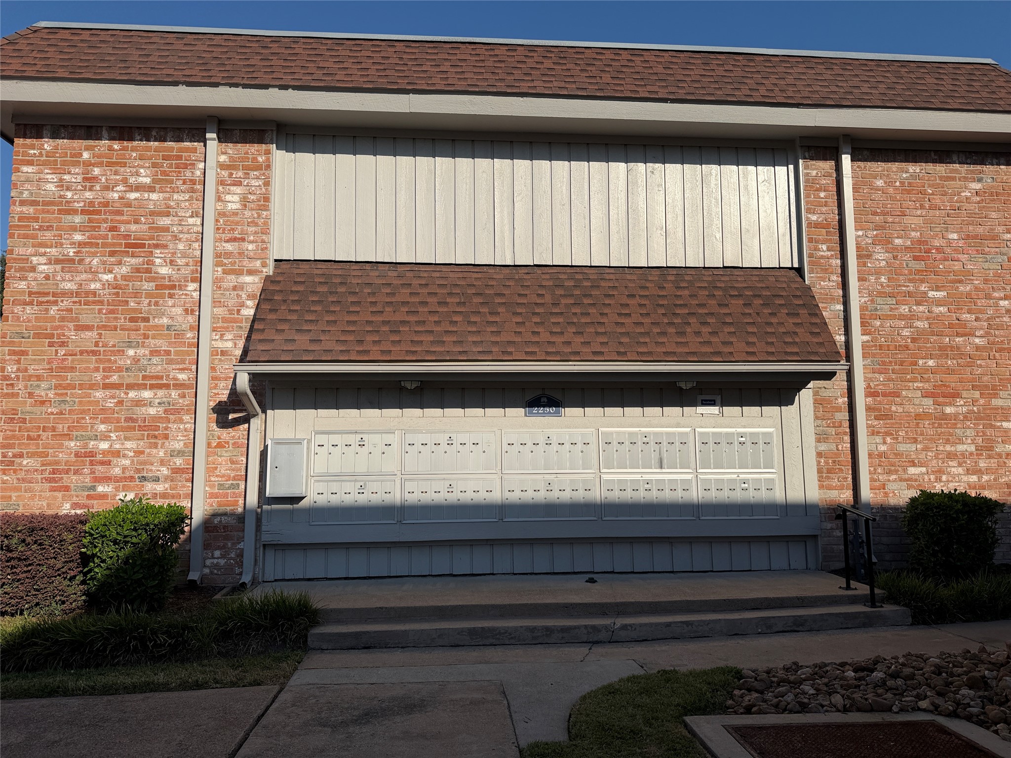 The mailbox area is just steps away from your location and conveniently located between your parking spot and your front door.