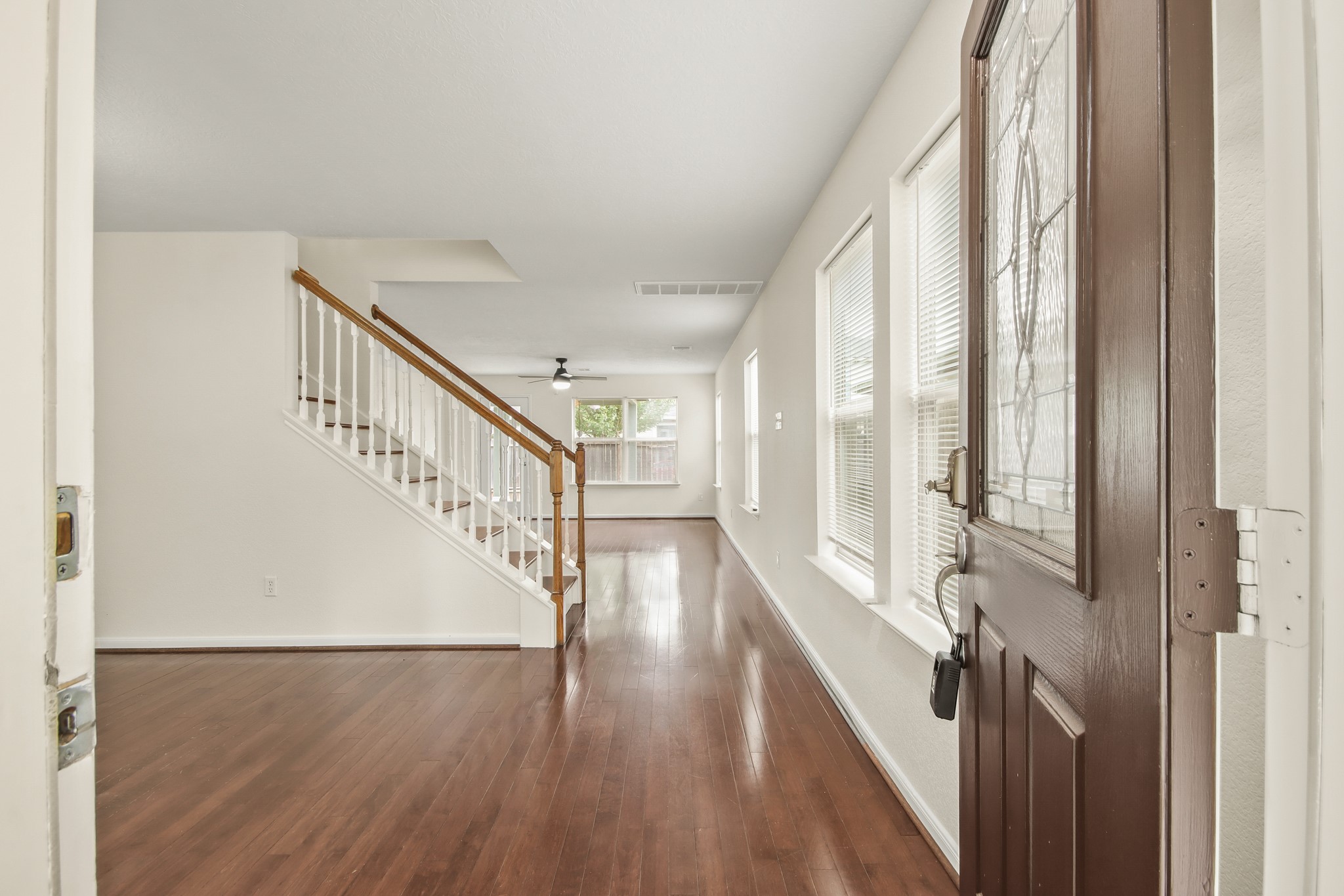 You'll be instantly greeted by beautiful wood floors, and a view straight back into the main living areas. You'll be instantly greeted by beautiful wood floors, and a view straight back into the main living areas.