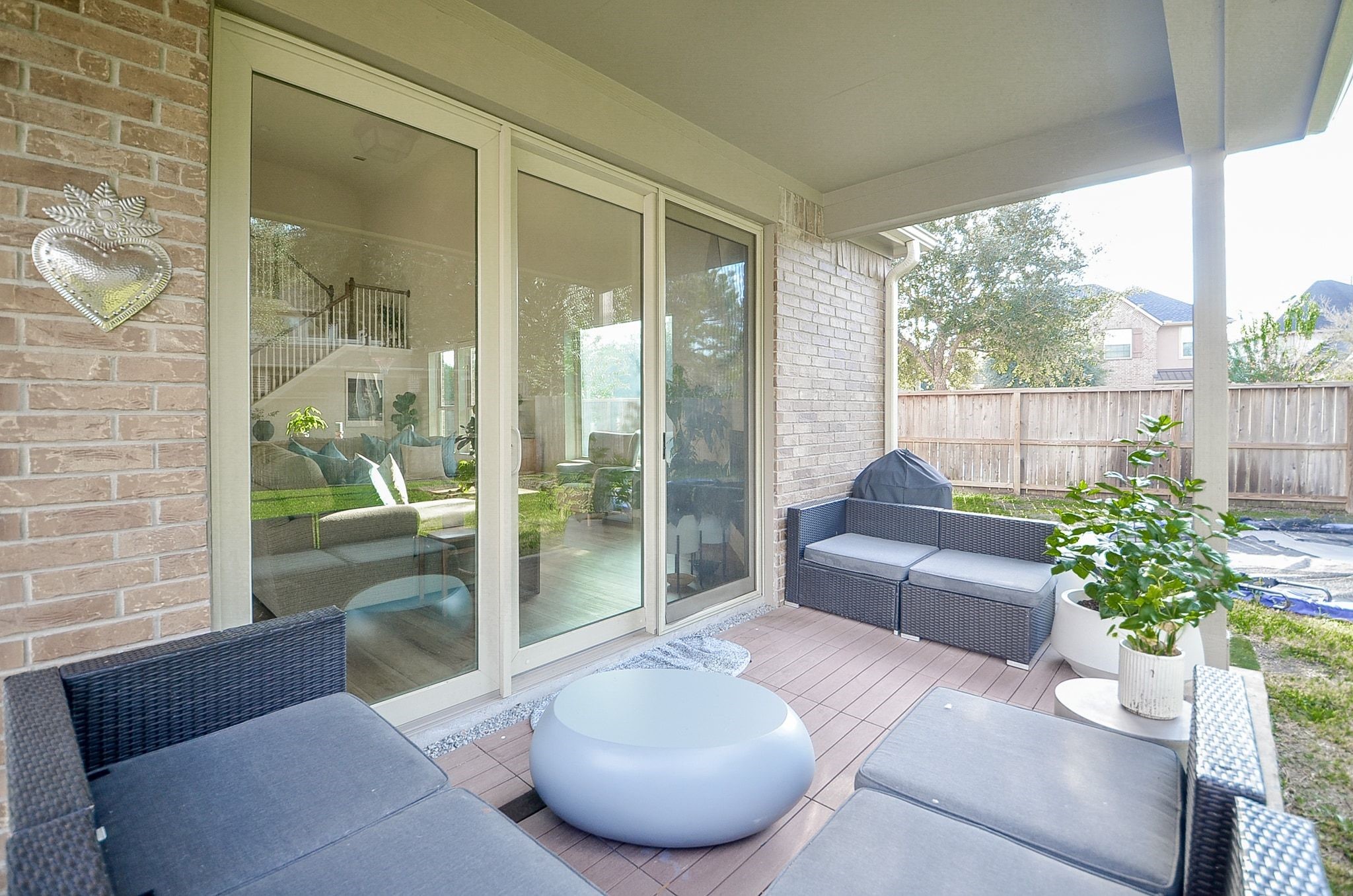 Covered patio to enjoy afternoons with family and friends.