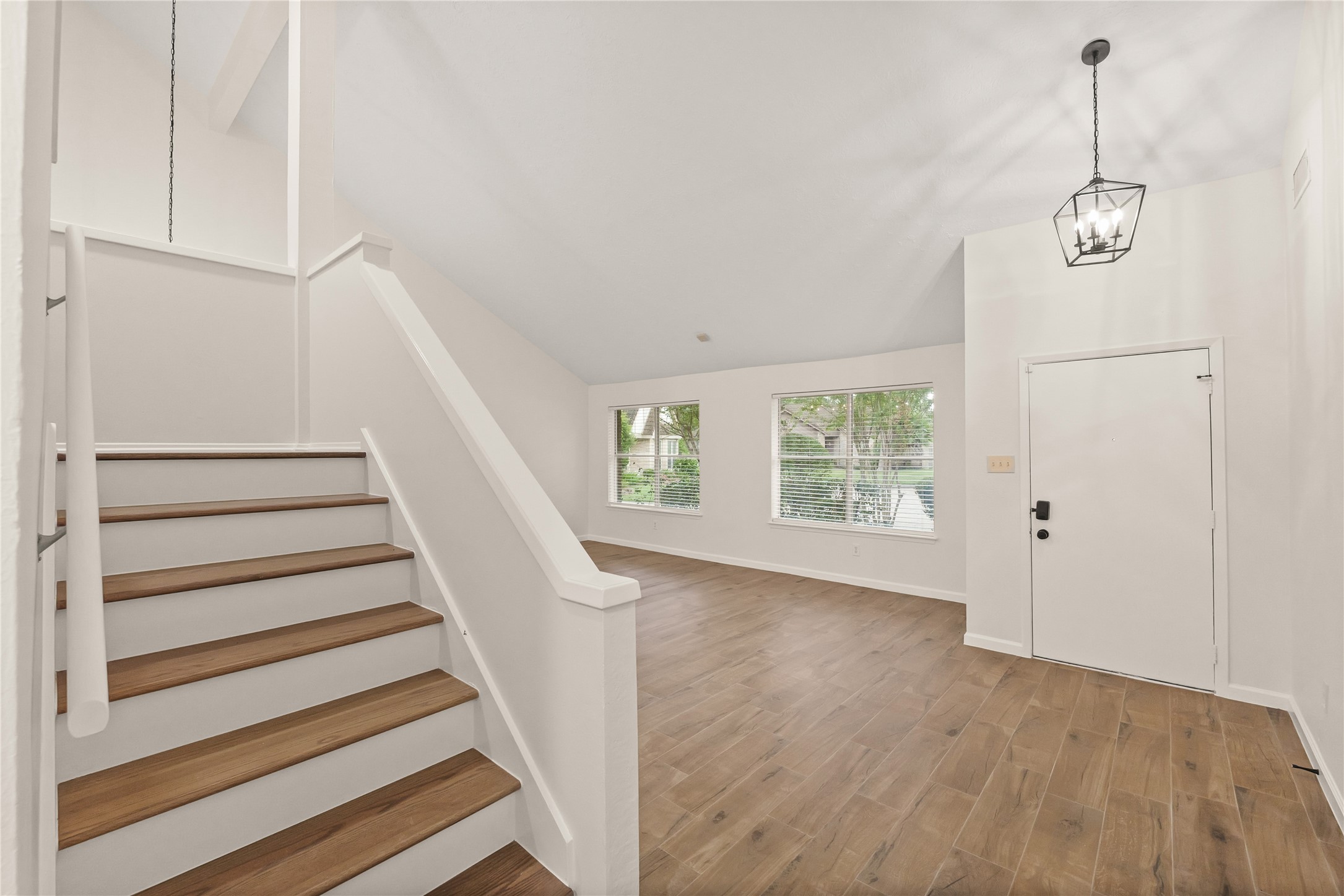 Stairs leading to bedrooms