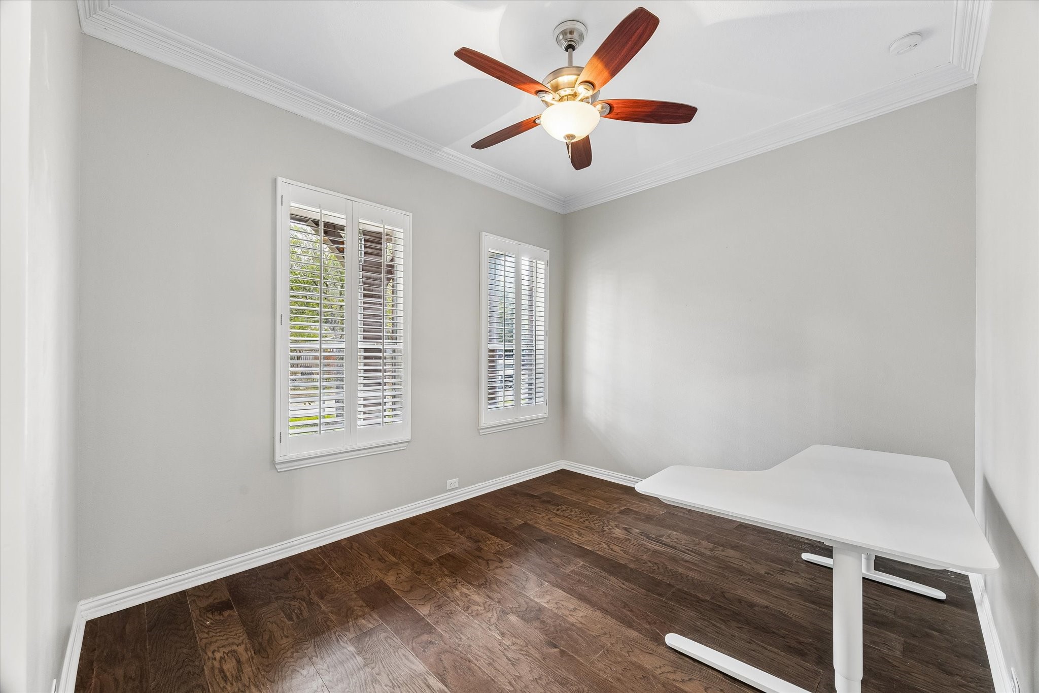 French doors open up to first floor home office. Consistent wood flooring throughout the first floor French doors open up to first floor home office. Consistent wood flooring throughout the first floor