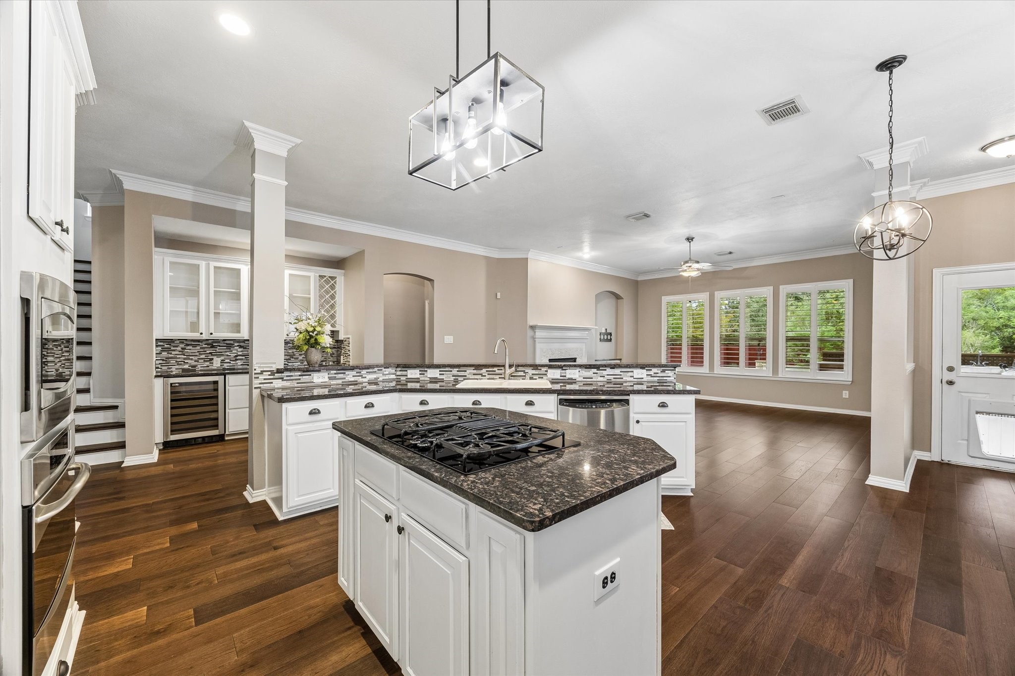 Full home water softener to help you run the household more efficiently. Full Butler's pantry with wine fridge and ice maker near the stairs