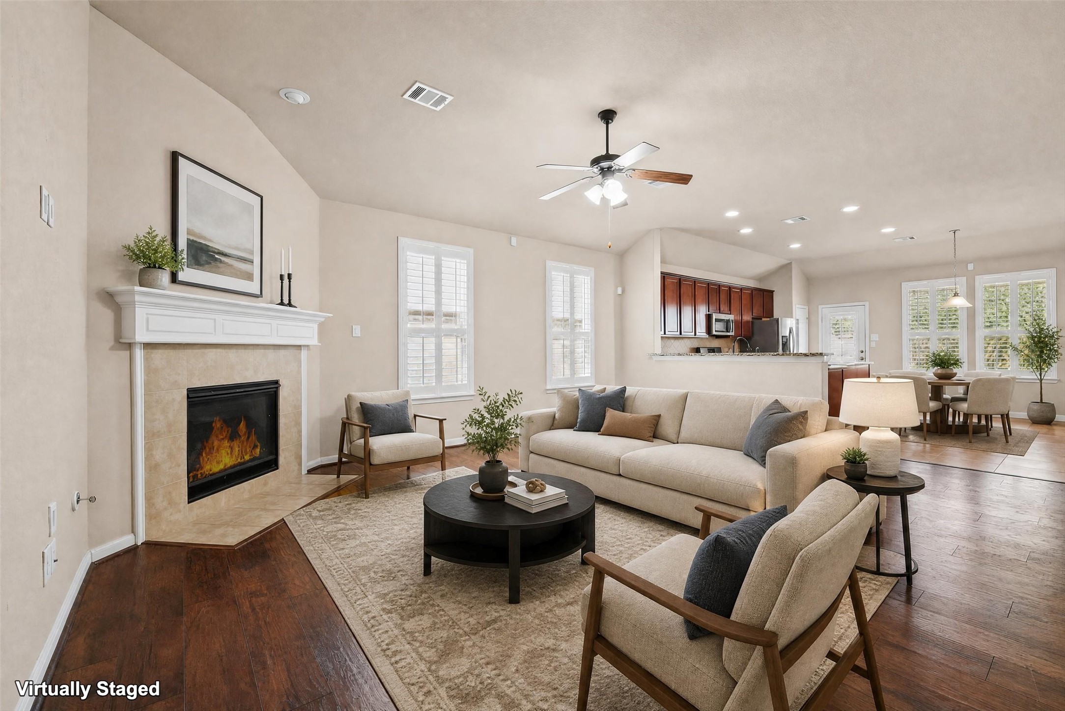 Plenty of wall spaces for furniture, tv and seating for family and guests!