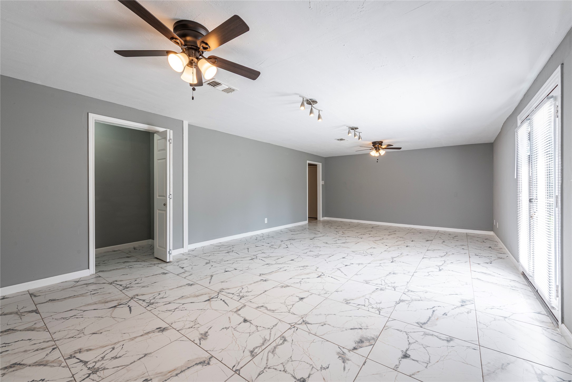 Bonus room with storage closet