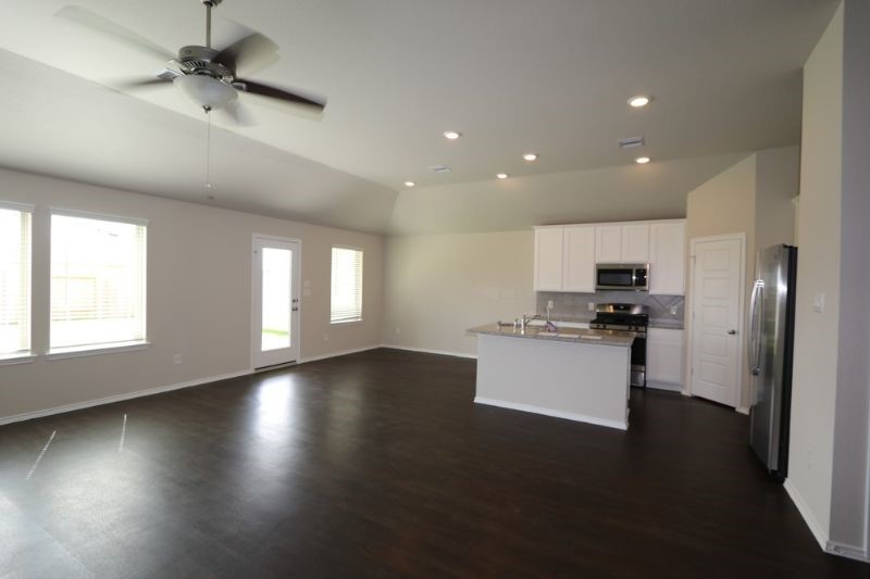 Open family room, kitchen &n dining Open family room, kitchen &n dining
