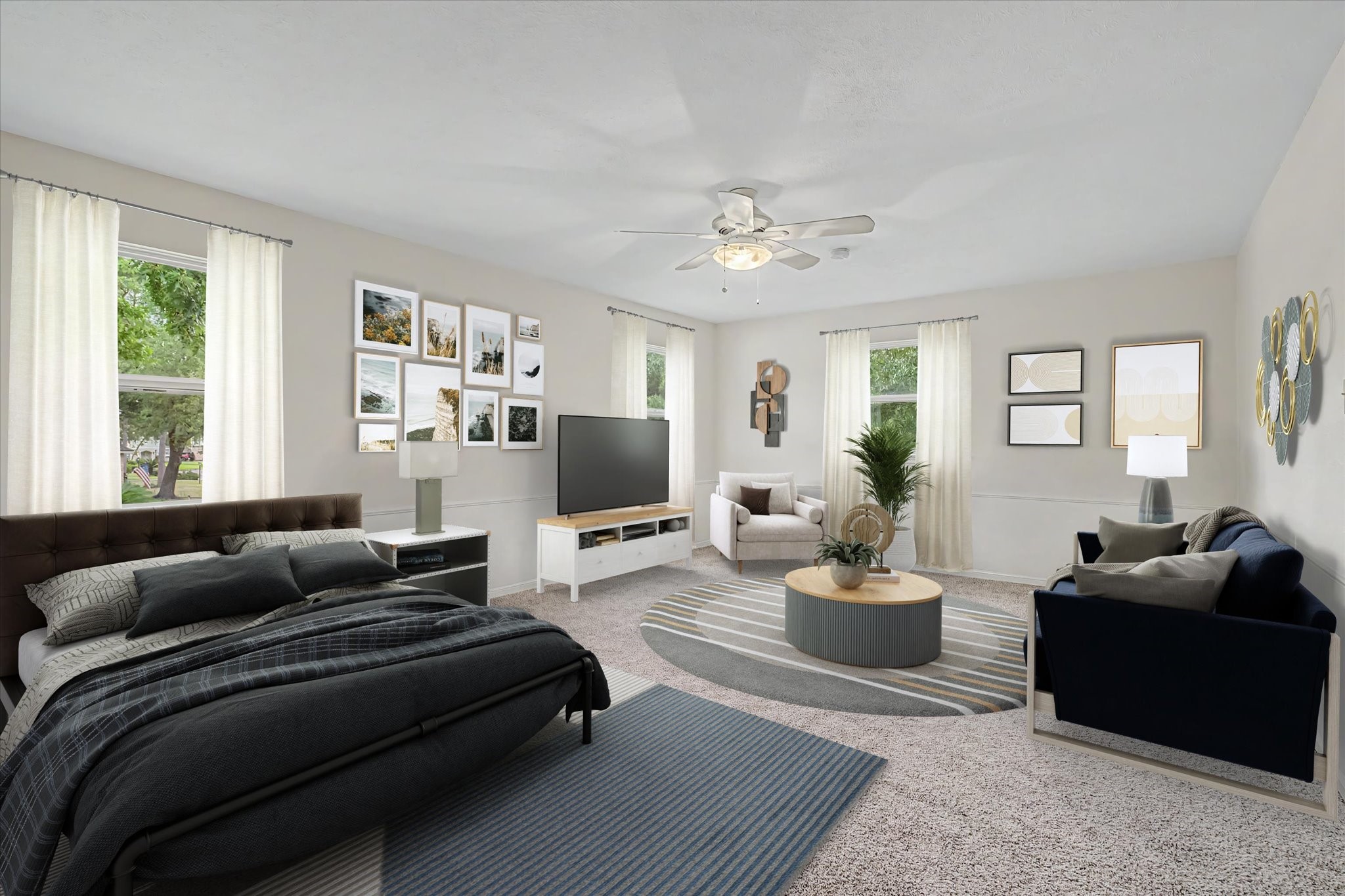 Secondary bedroom virtually staged