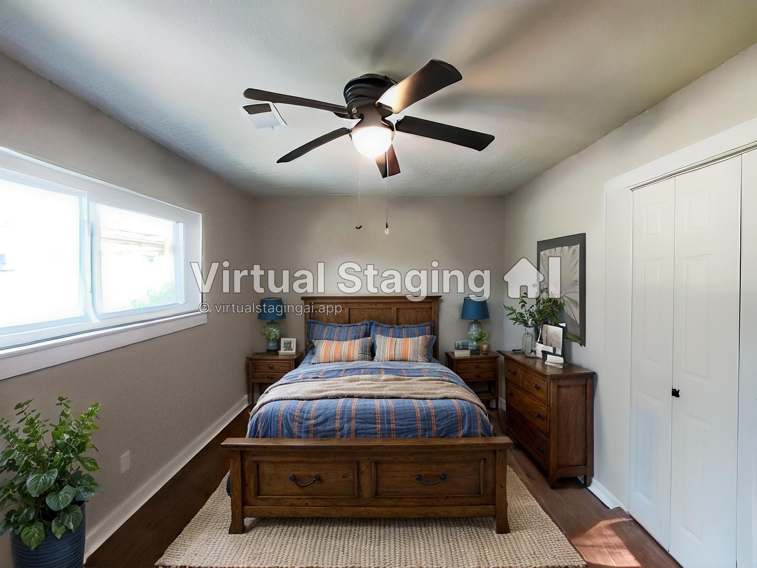 Virtually staged to show you a furniture placement option.