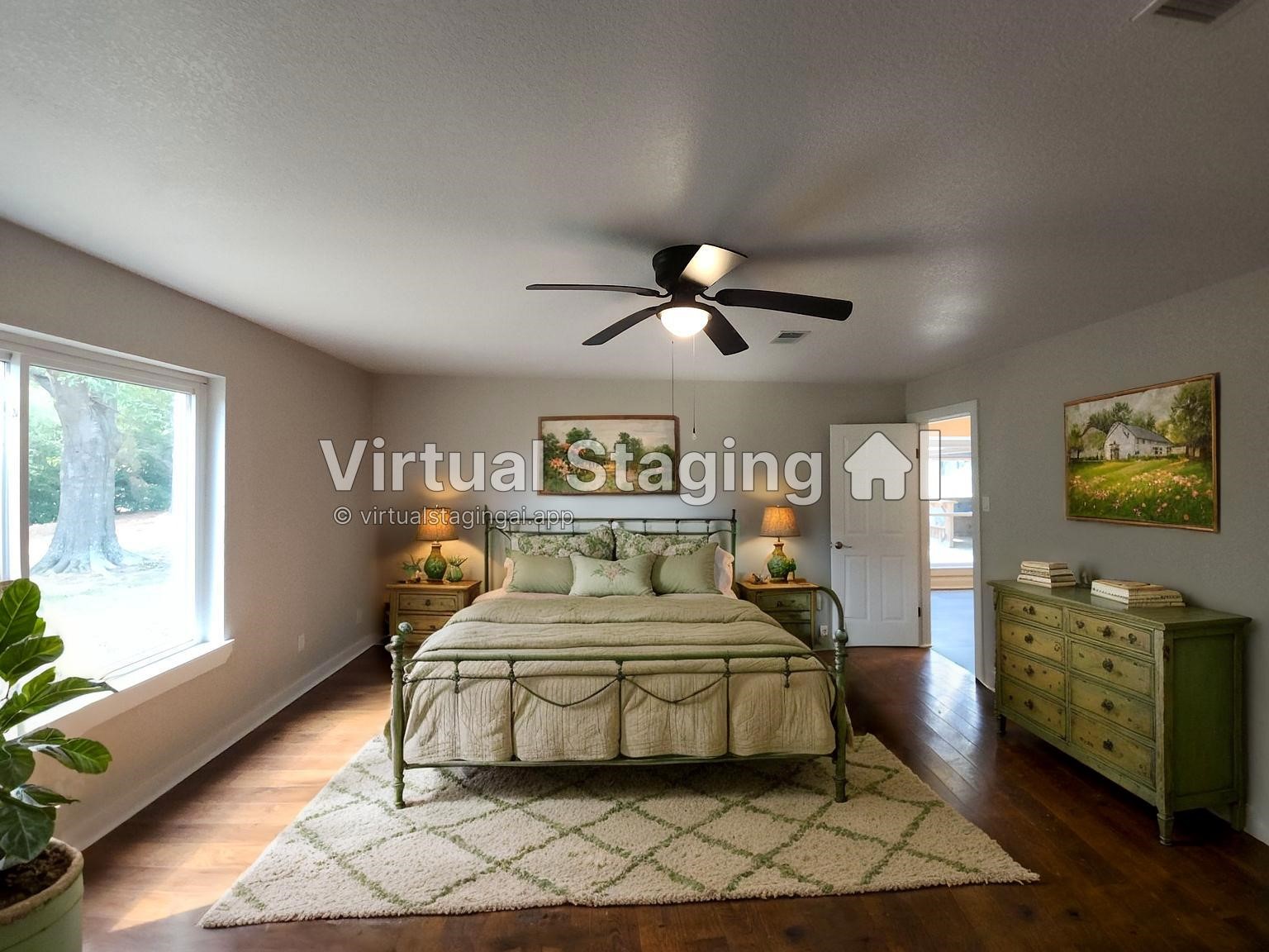 Virtually staged to show you a furniture placement option.