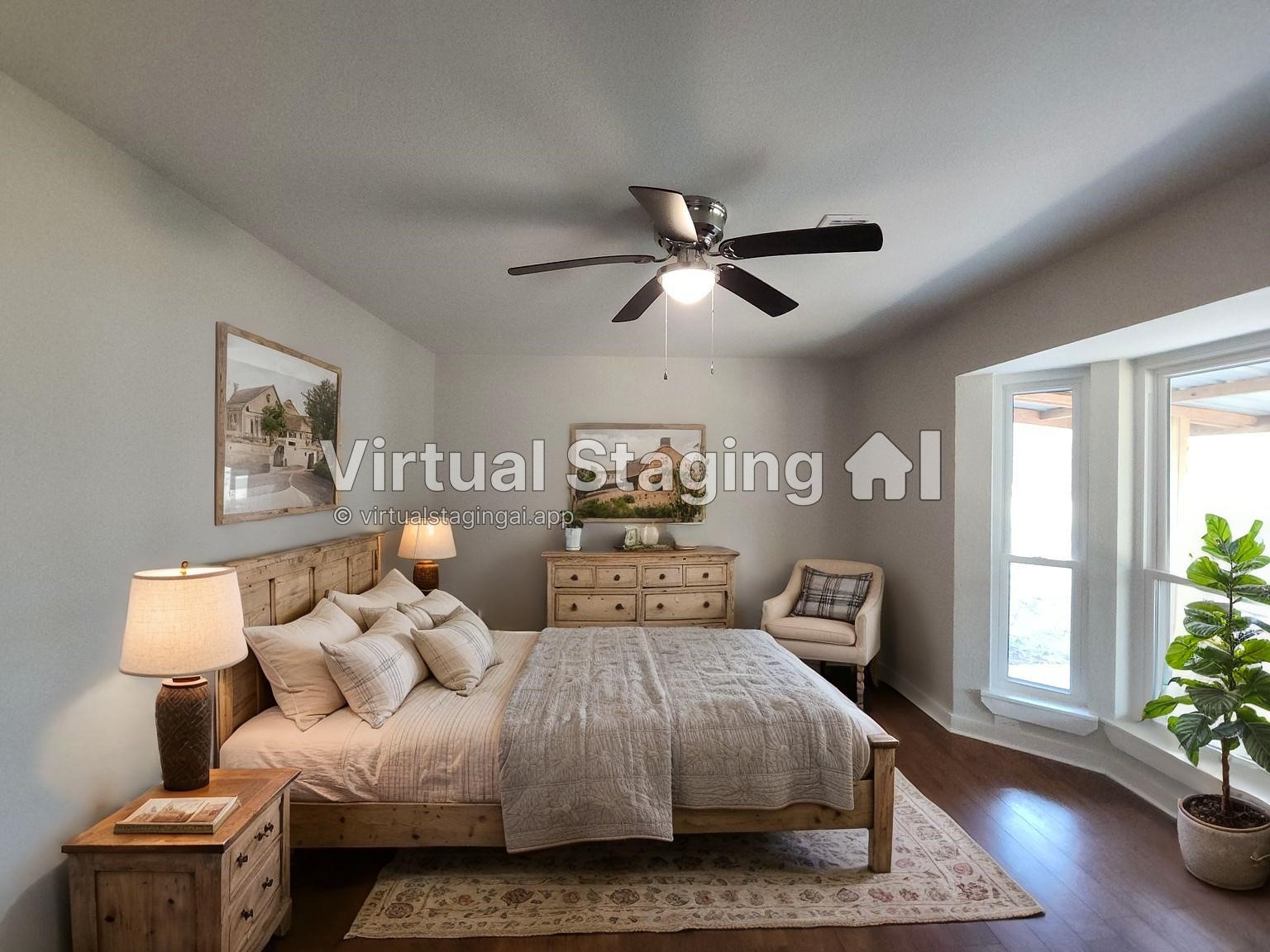 Virtually staged to show you a furniture placement option.