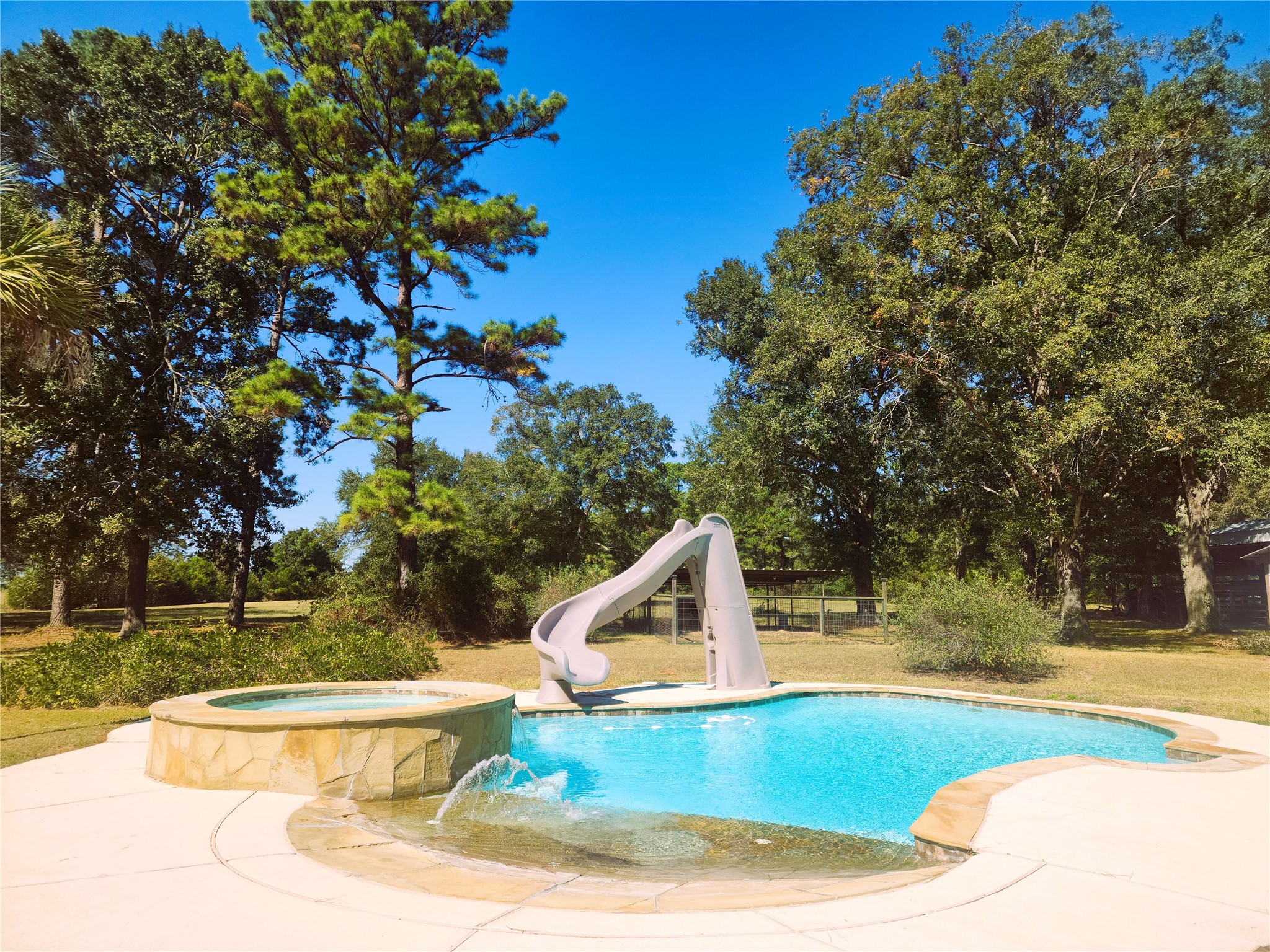 And don't forget this refreshing saltwater pool!