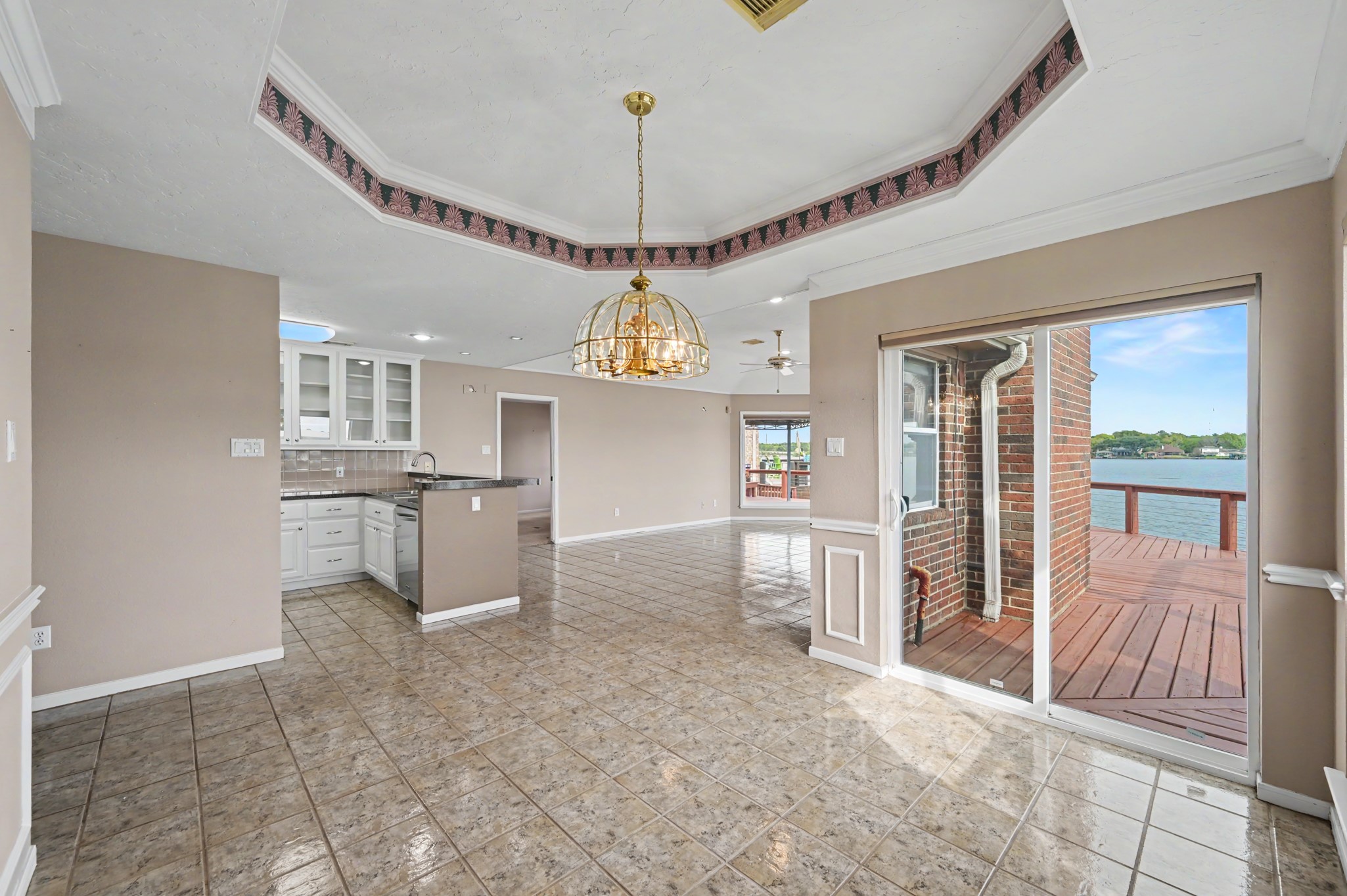 Additional View from the Dining Area as it opens to the Kitchen & Living Area