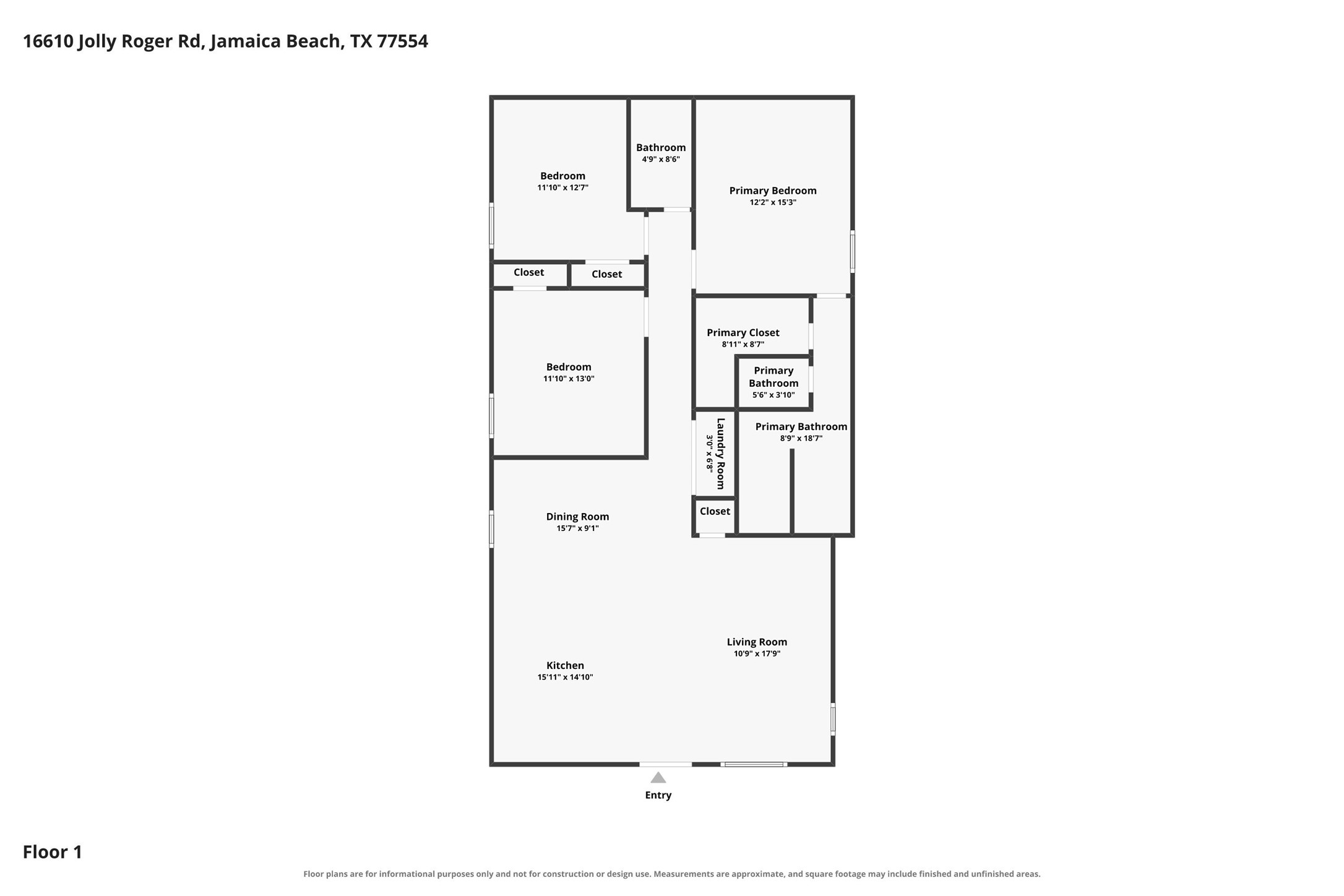 16610 Jolly Roger Road, Jamaica Beach, TX 77554