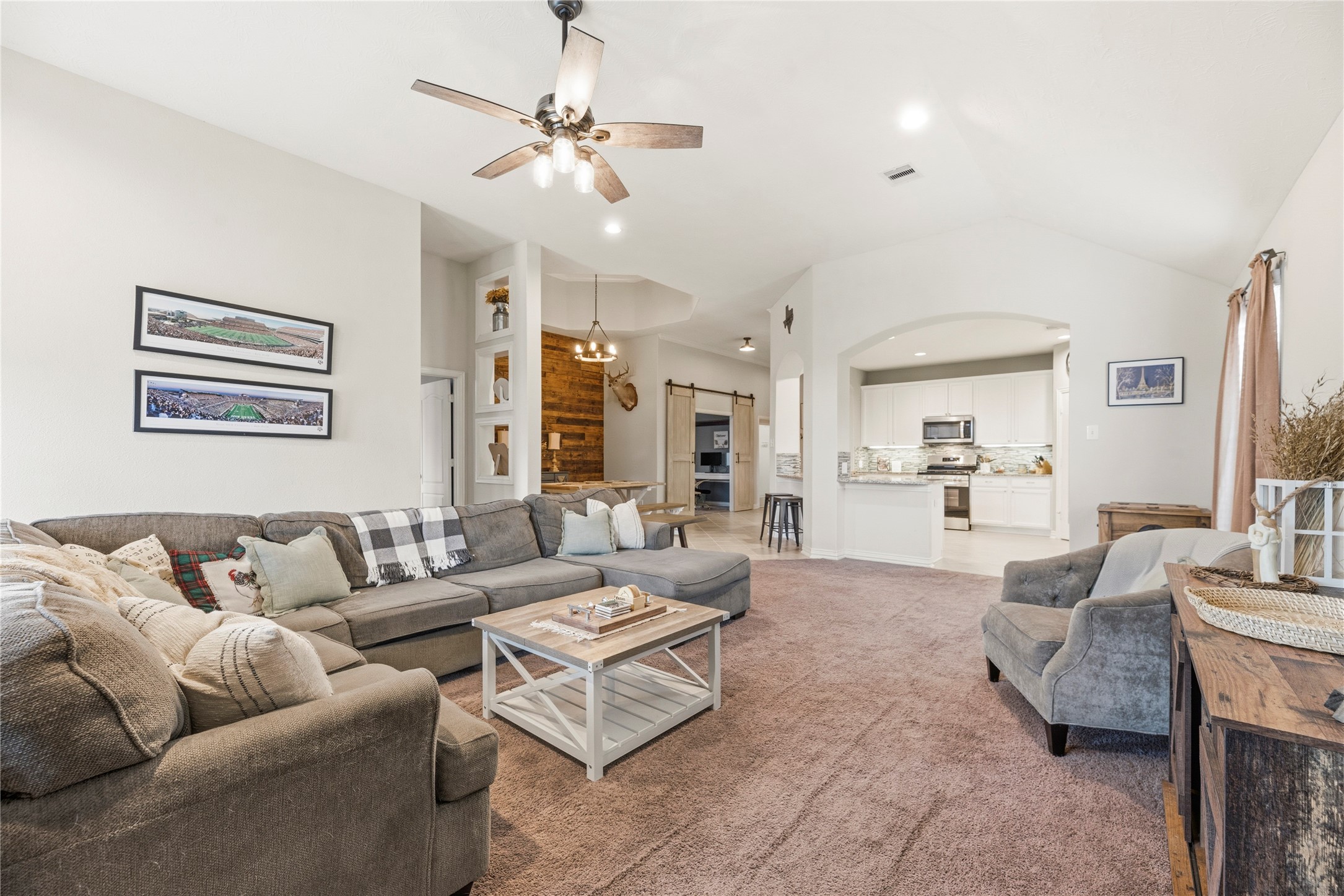 Open living spaces. Open living spaces.