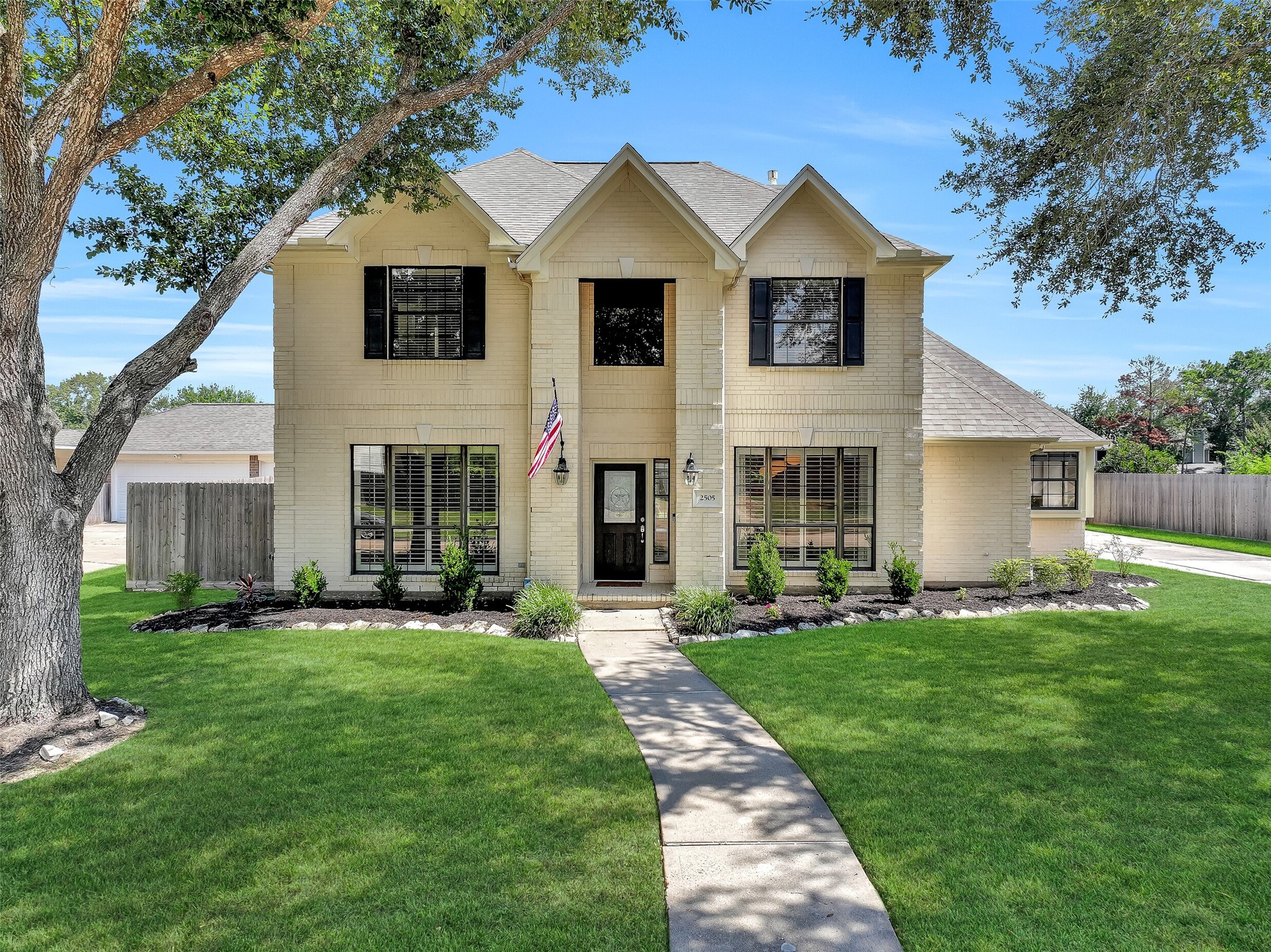 Welcome to 2505 Sarasota Drive in Friendswoods desirable Boca Raton community! Mature shade trees frame this beautifully maintained 4-bedroom home offering approximately 3,136 square feet, a long driveway, detached 3-car garage & spacious .26-acre homesite.