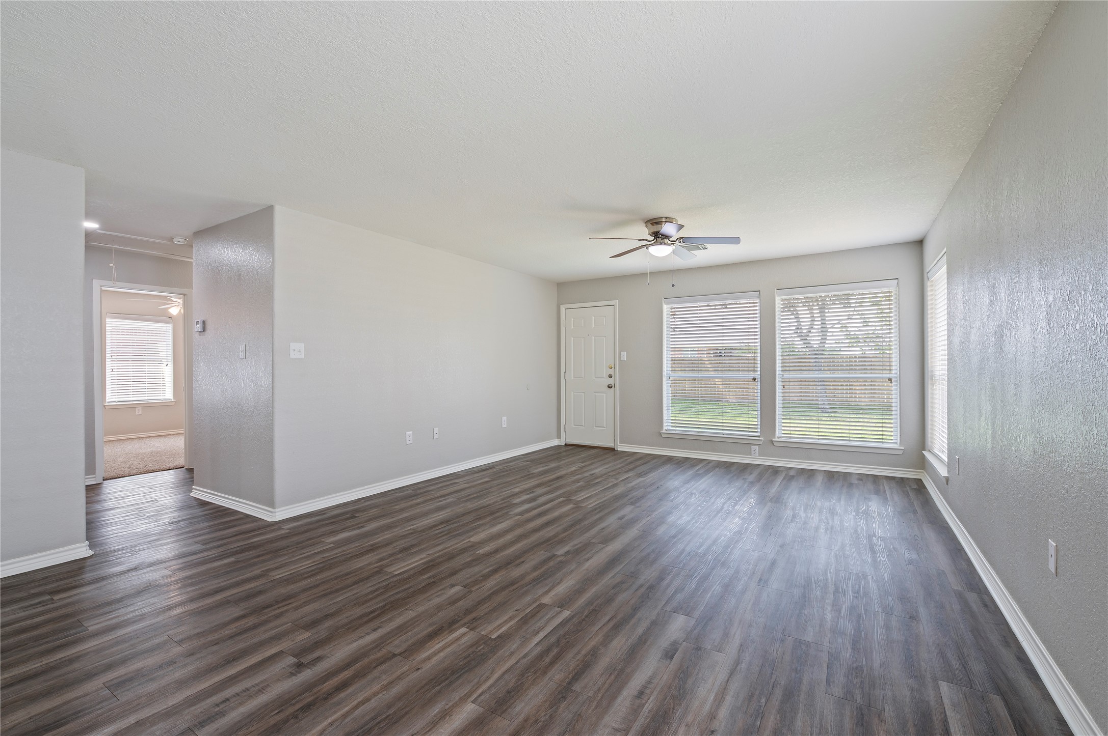 Open concept living room and dining space.