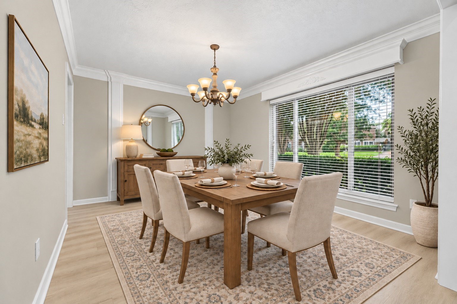 Virtually staged to showcase just one possibility, this formal dining room is ready for your personal touch. Virtually staged to showcase just one possibility, this formal dining room is ready for your personal touch.