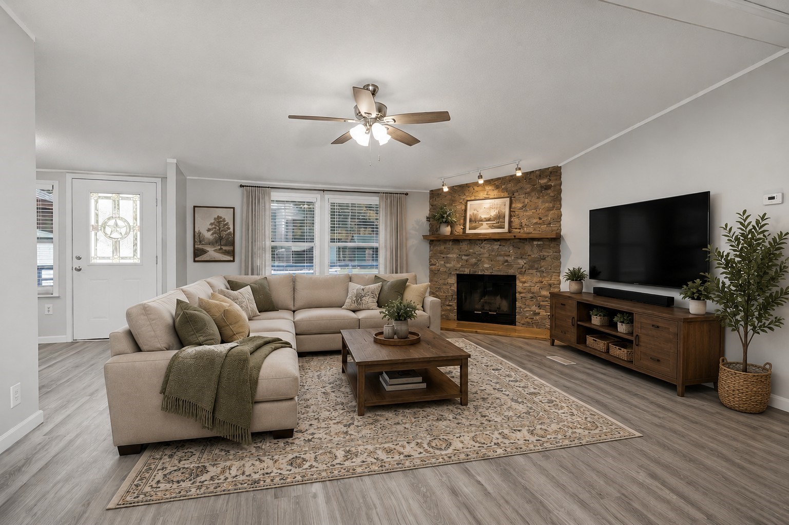 View of living room virtually staged