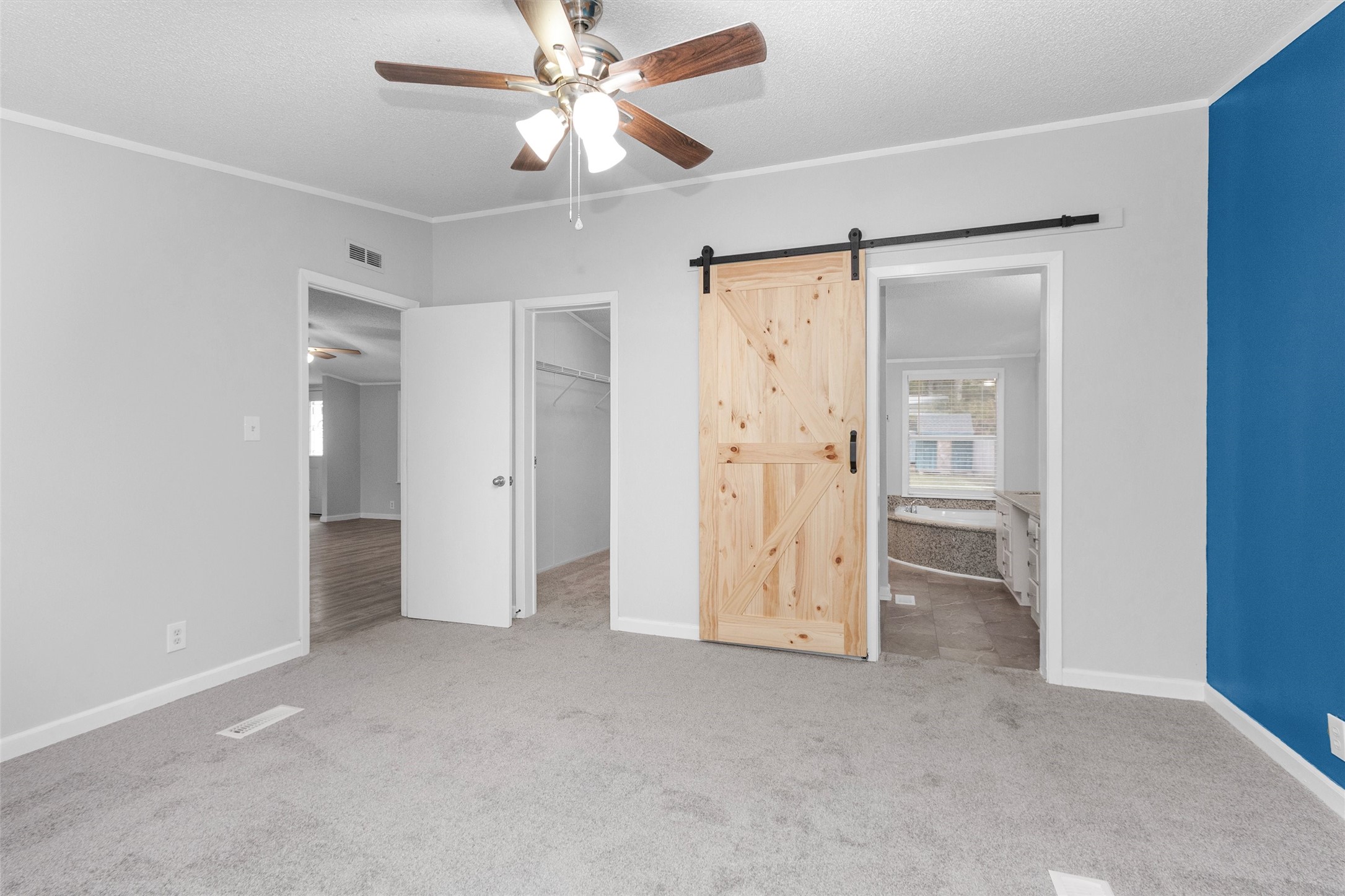 Master bedroom view of on-suite bath