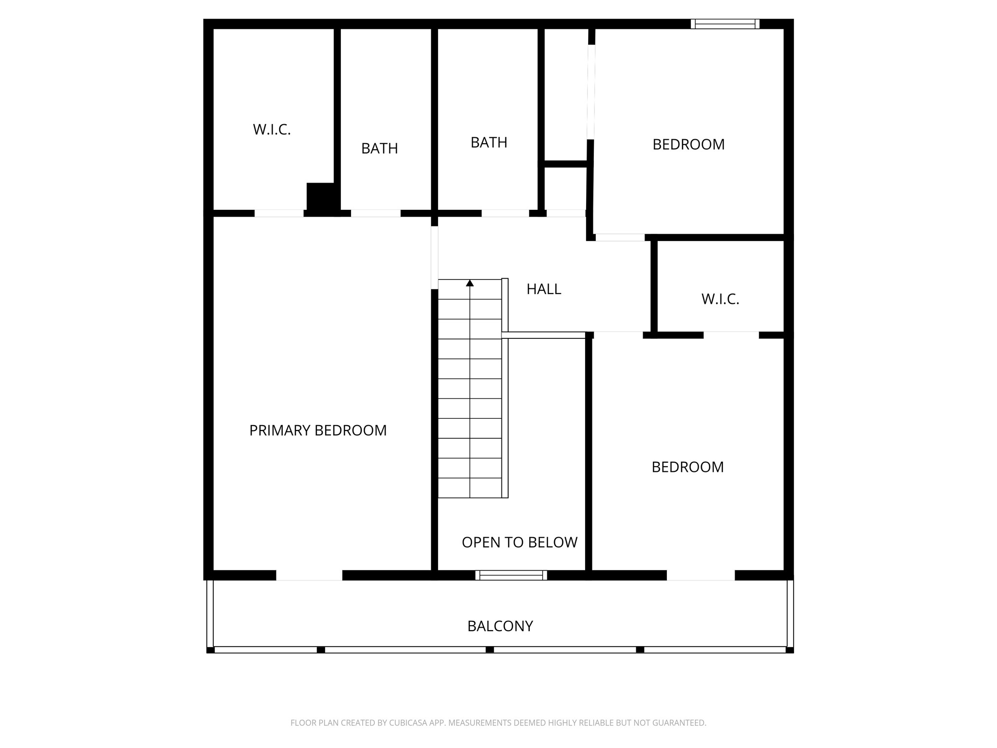 Second level floor plan.