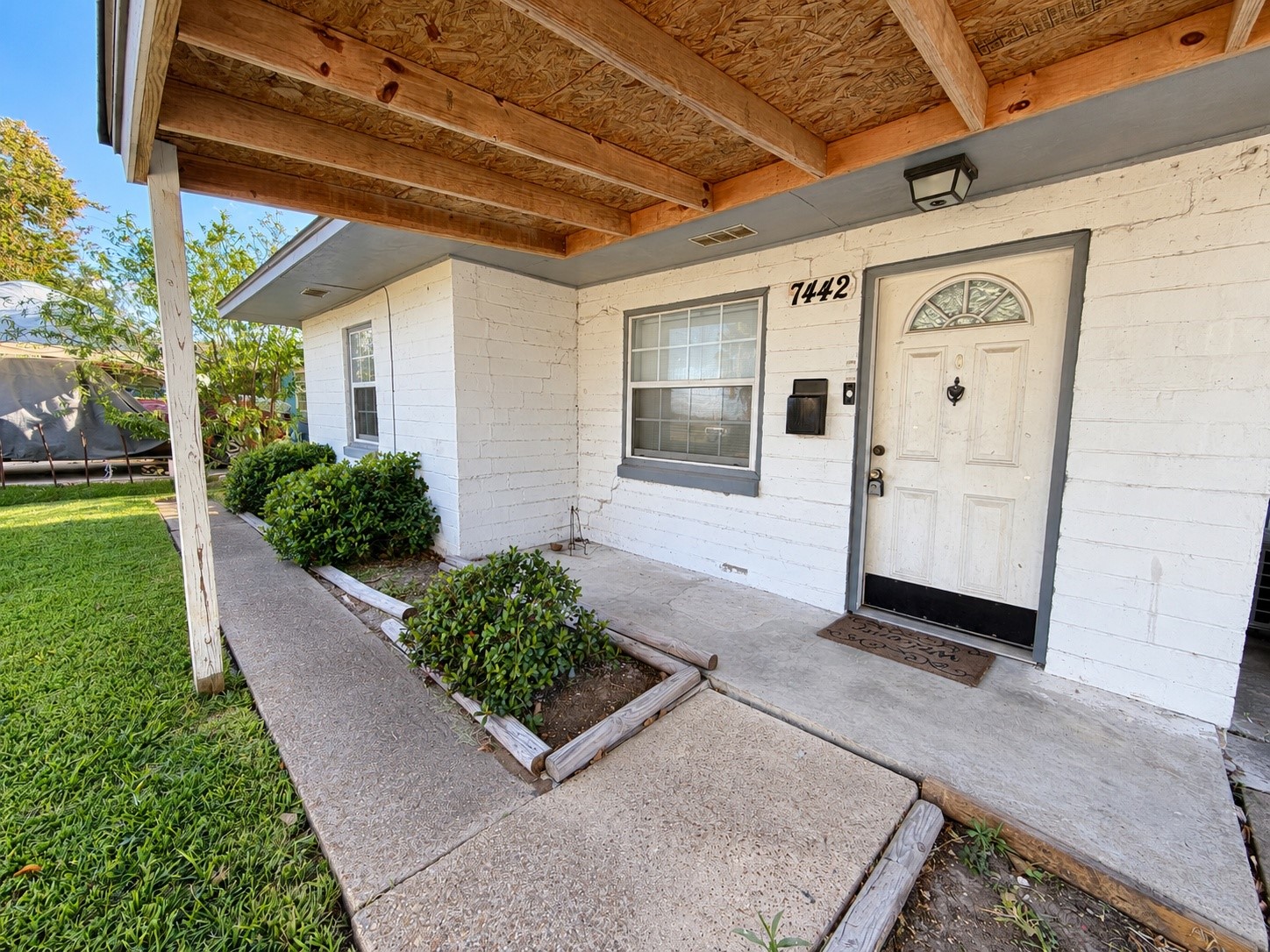 Covered front porch, a nice spot for morning coffee. Covered front porch, a nice spot for morning coffee.