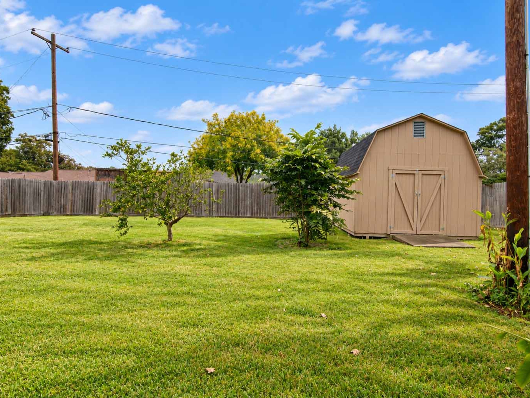 Large storage shed.