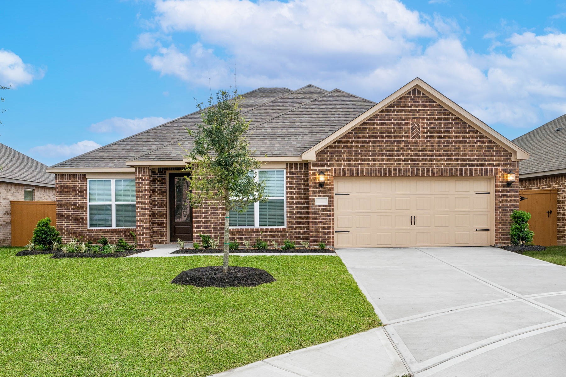 The Dockery Plan by LGI Homes. Completed example to be built. Actual home may have different colors, finishes, and selections than completed example photos.