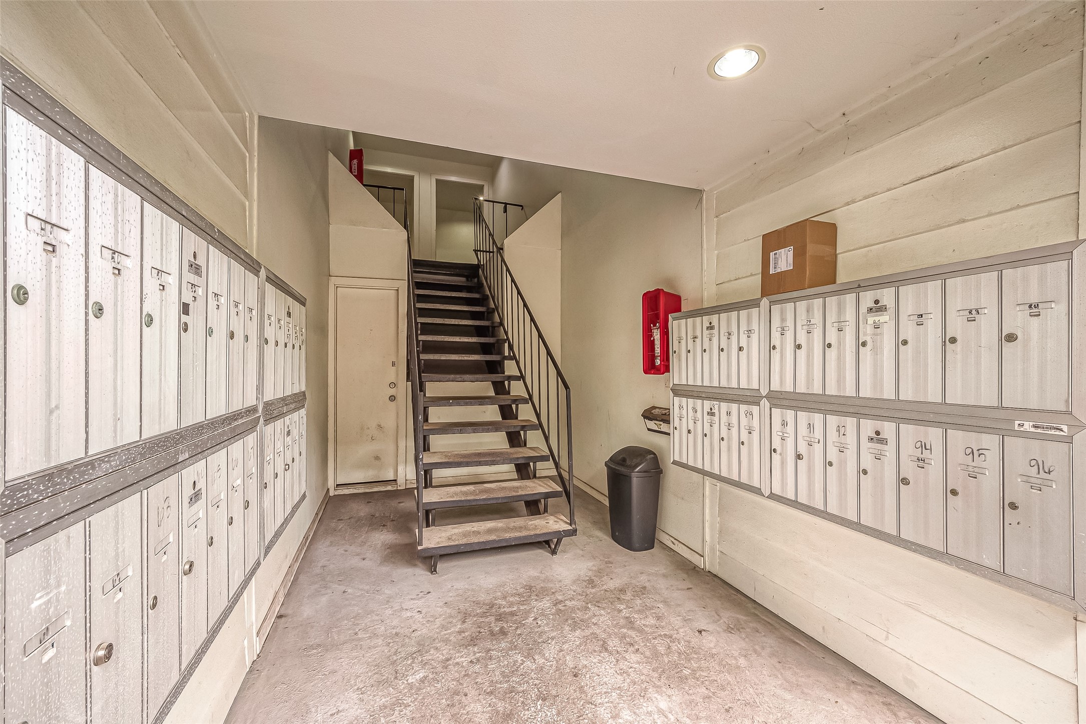 Just across from Unit #54 is a bank of resident mailboxes, conveniently located above the underground parking garage. Its just a short walk from the condo to pick up your mailor from your parked car back to your front door.