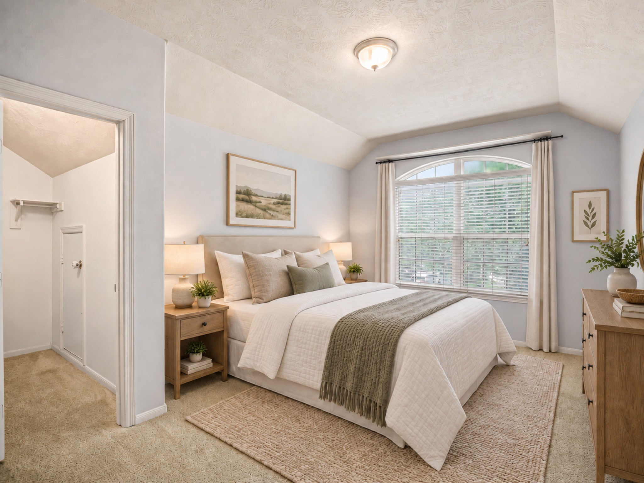 Secondary bedroom and walk-in closet. (VS)
