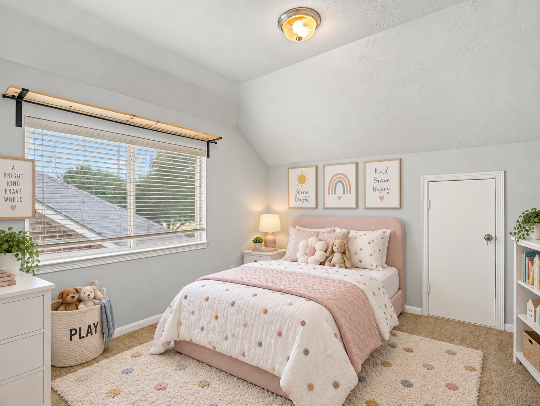 High ceilings upstairs! Another secondary bedroom. (VS)