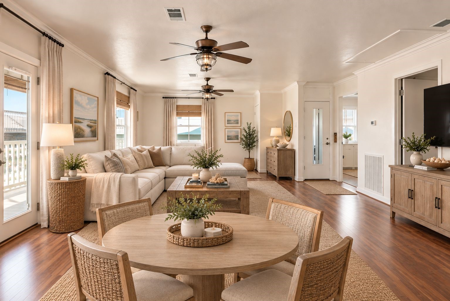 Upstairs Living Space - virtually staged Upstairs Living Space - virtually staged