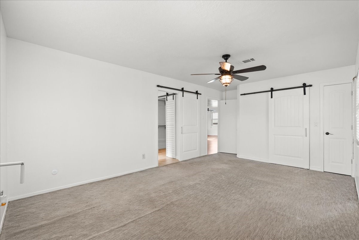 Primary Bedroom - large bedroom with two closets