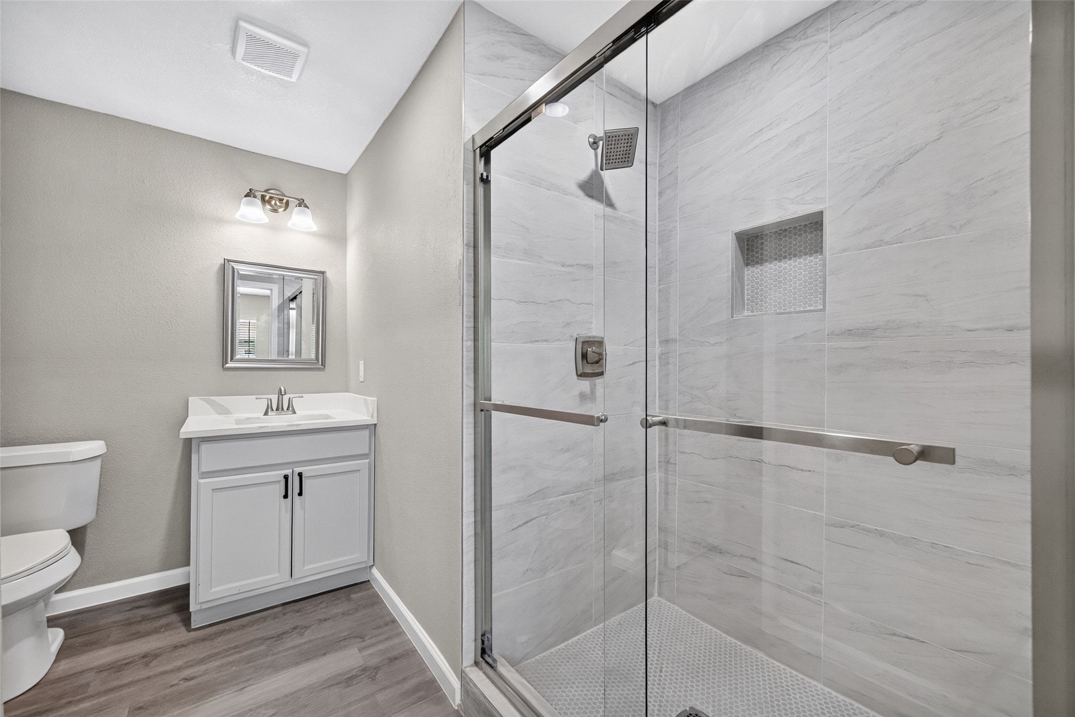 Primary bathroom with super shower