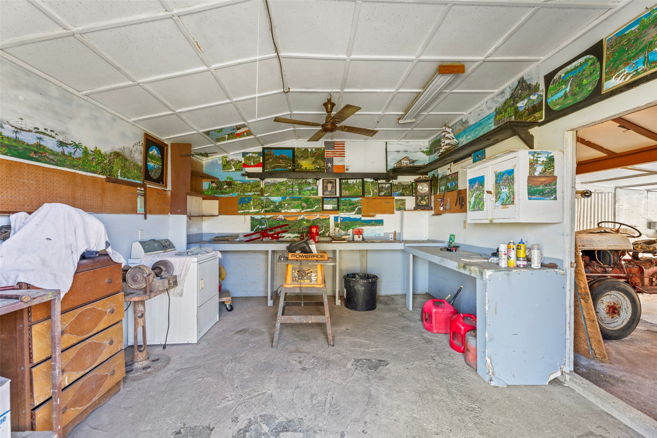 Inside of barn