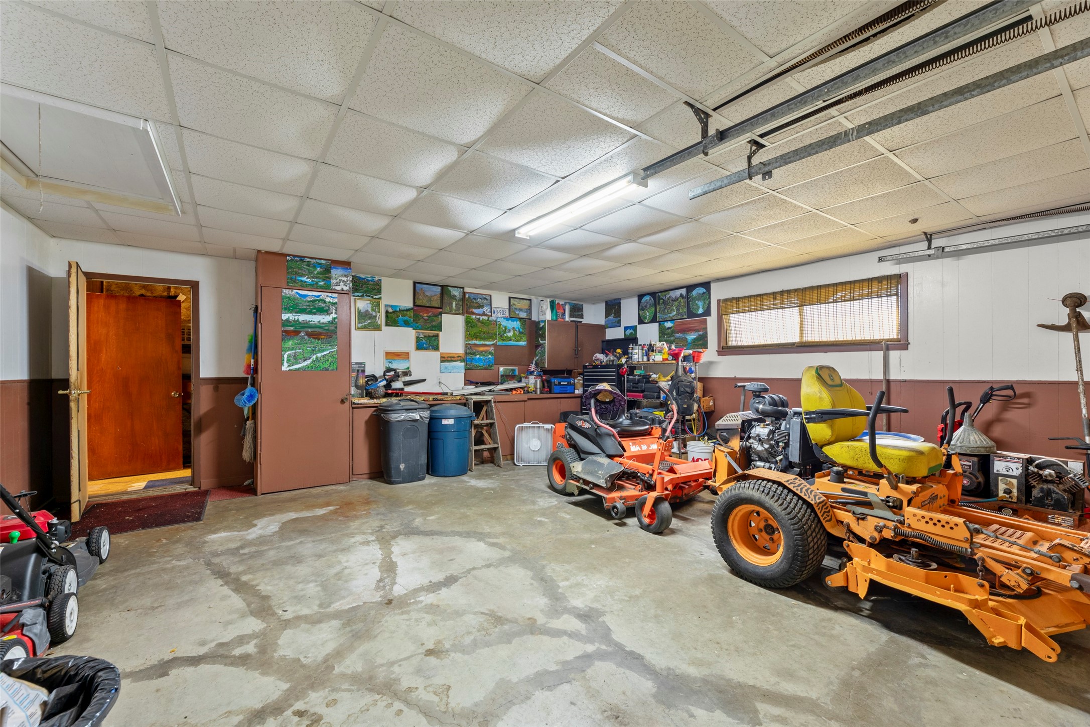 Inside of barn