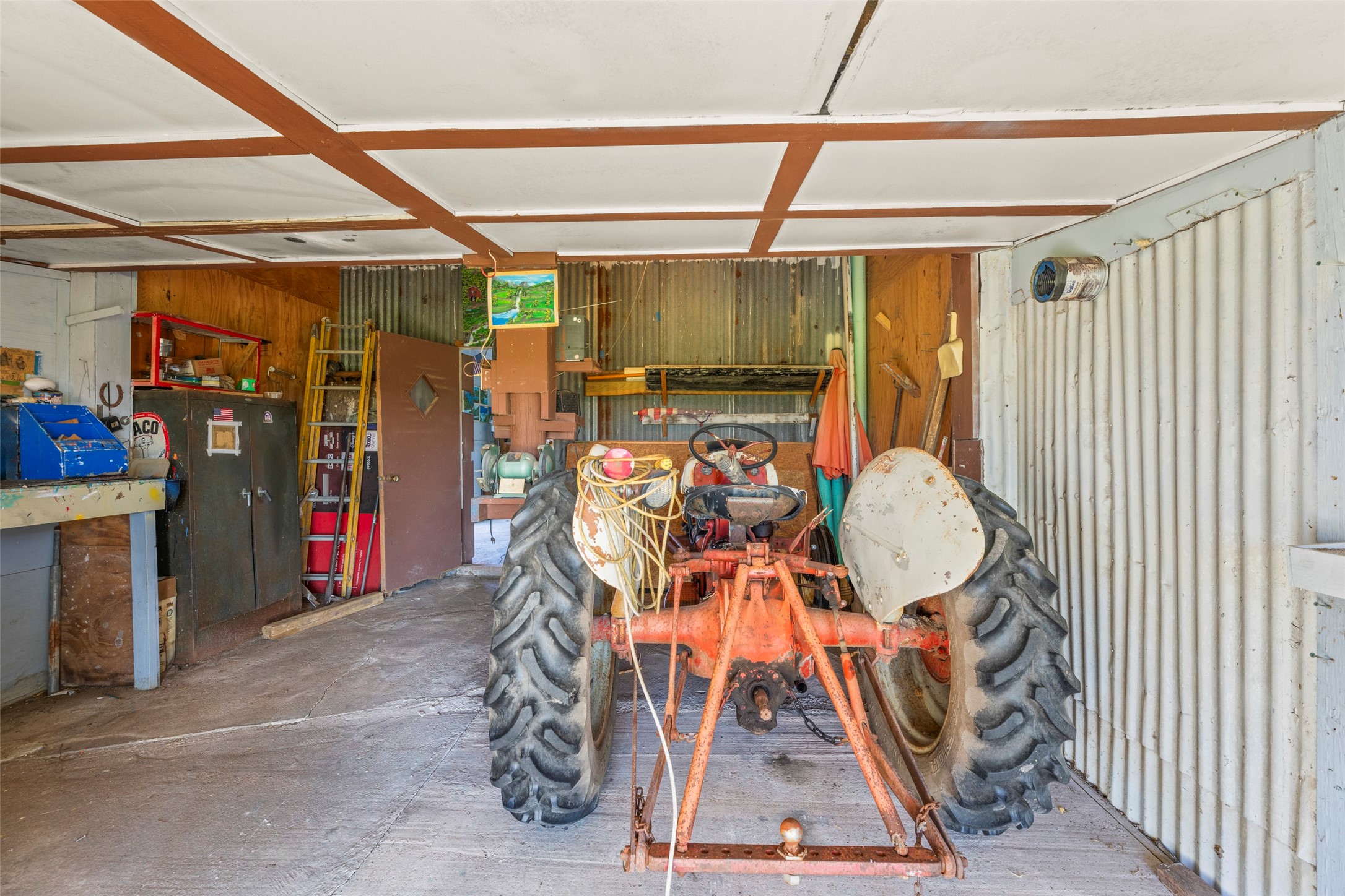 Inside of barn