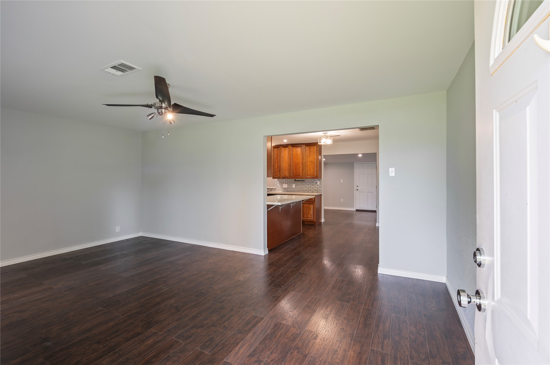 Entry to living room view