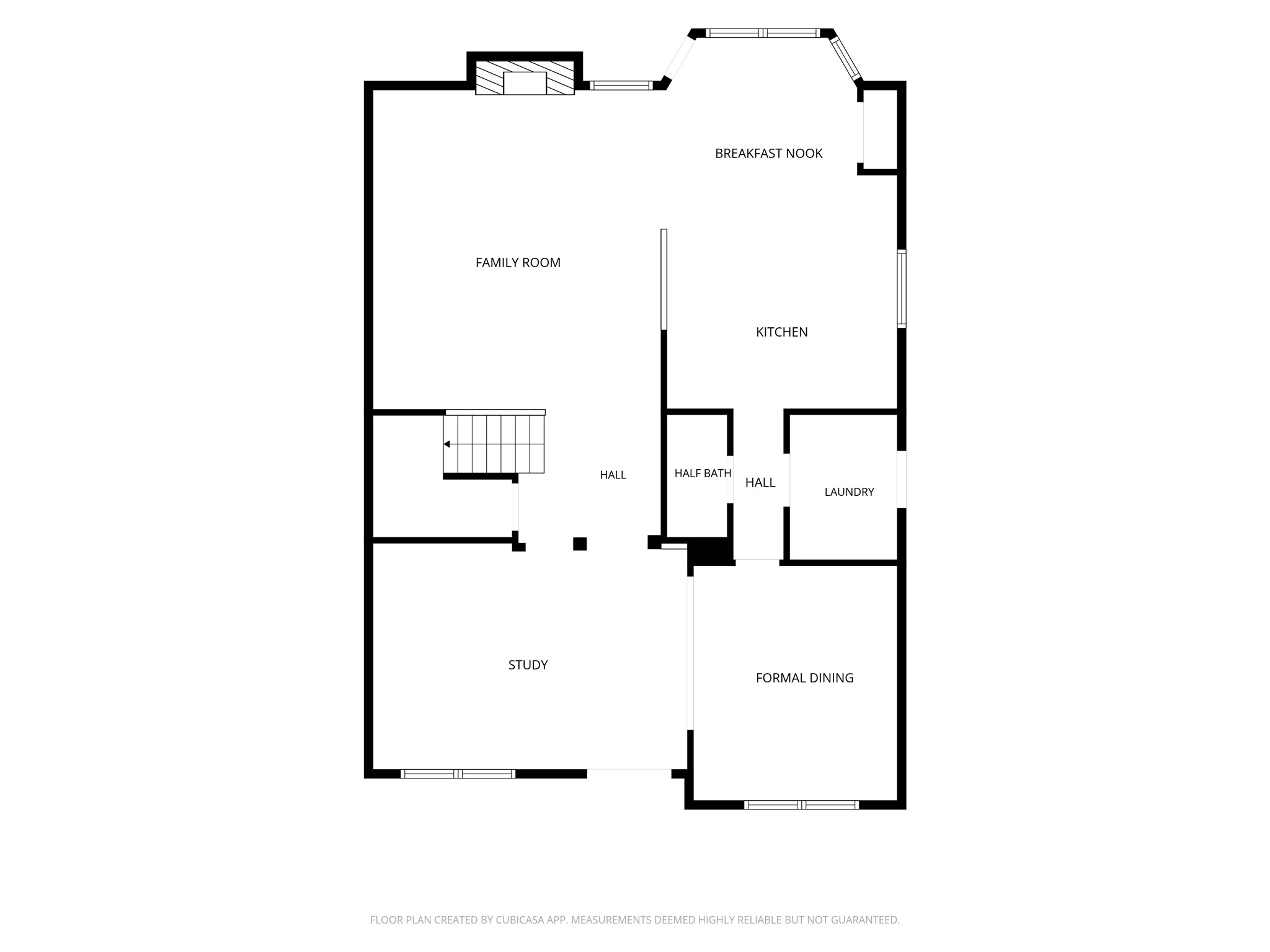 The first-floor layout offers a private study, formal dining room, spacious family room, island kitchen and breakfast area.