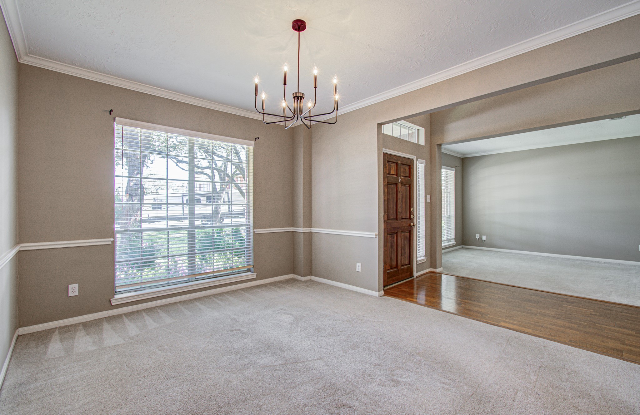 Dedicated formal dining room provides a separate space for holiday gatherings, dinner parties and special occasions.
