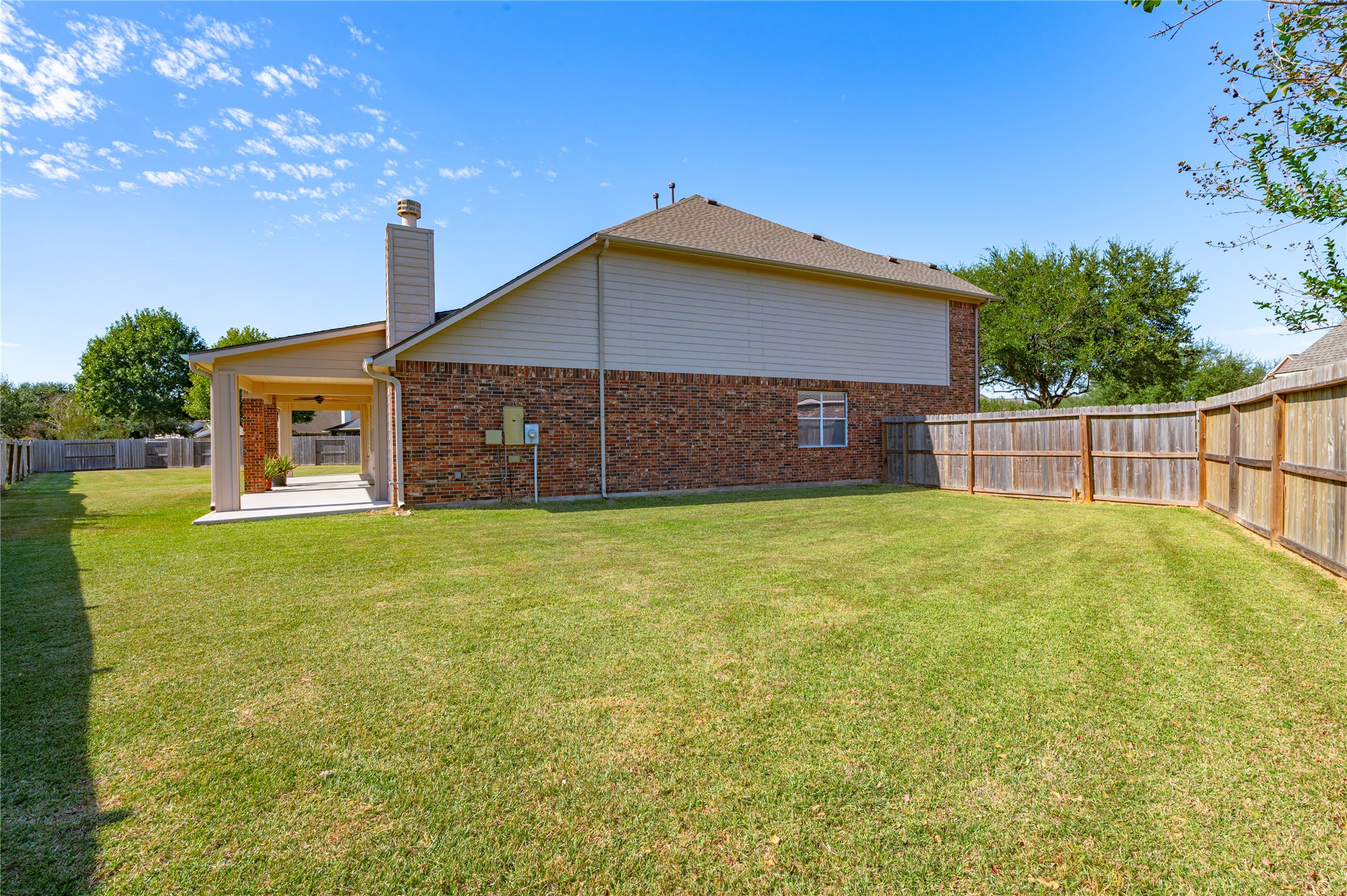One more look at the large, fully fenced backyard on this oversized cul-de-sac lot.