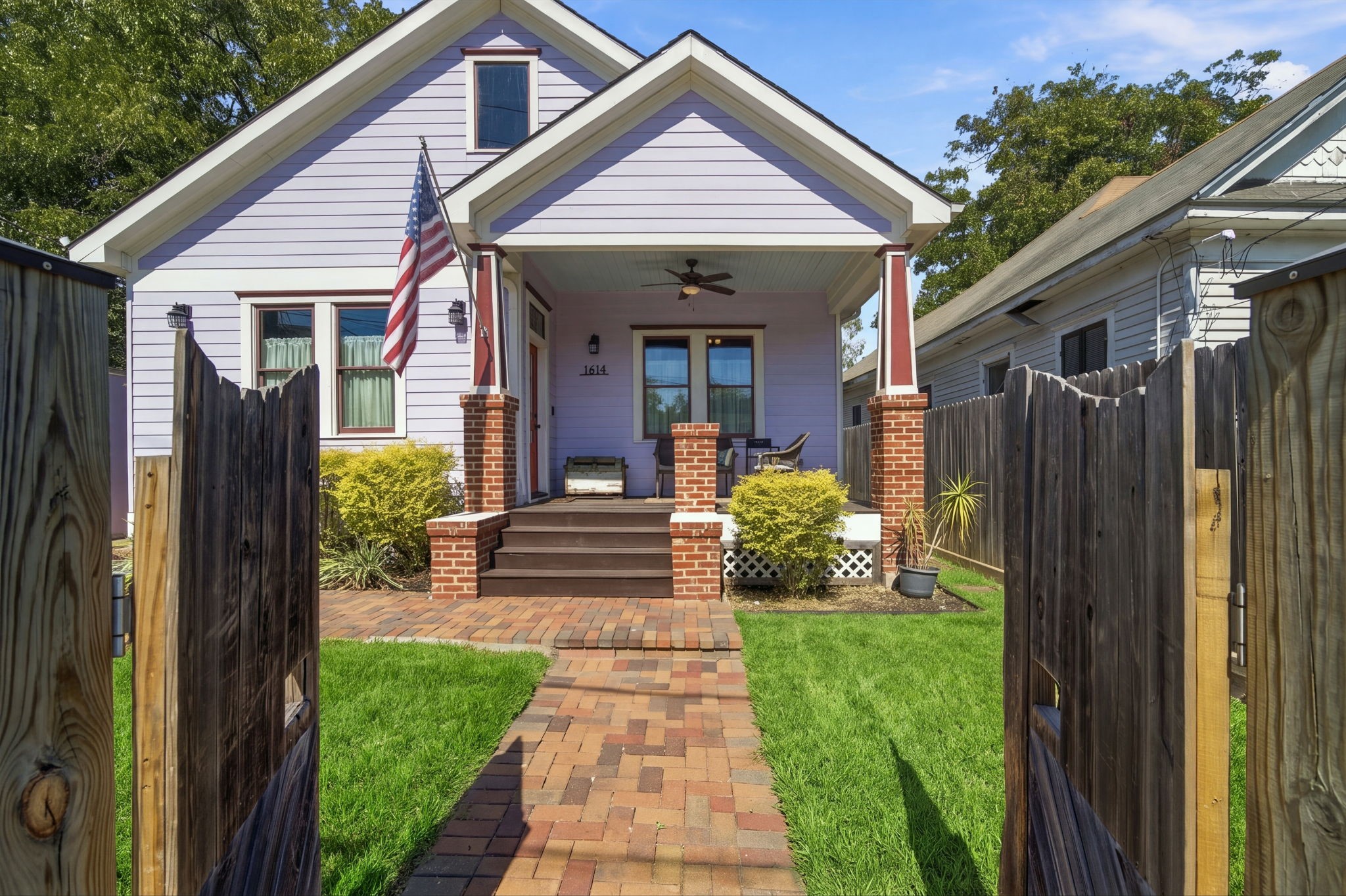 Everything is period appropriate at this recent construction home - the Craftsman columns, brick piers and Jeldwen double hung NEW energy-efficient wood windows! Charmingly historic, without being an old home!