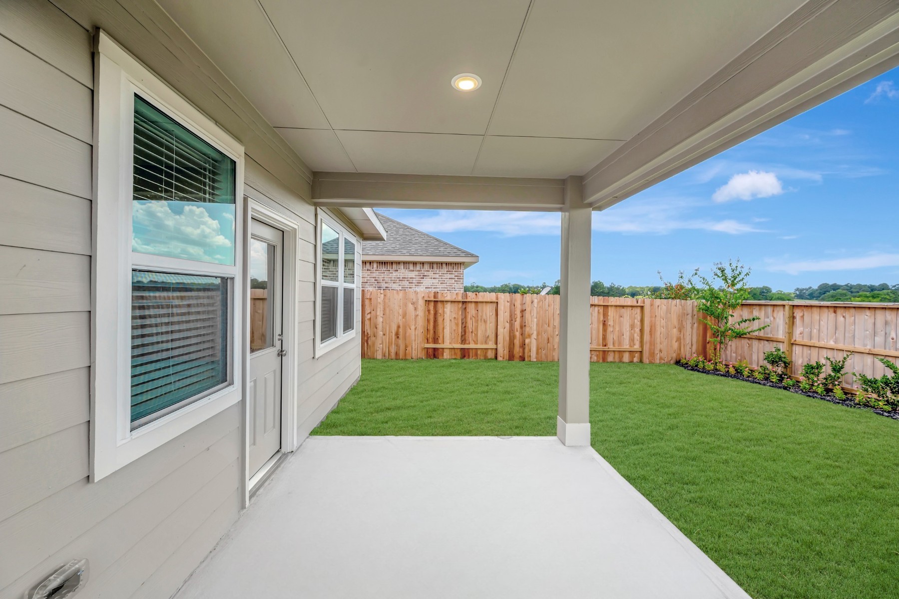 Enjoy the outdoors on the covered patio