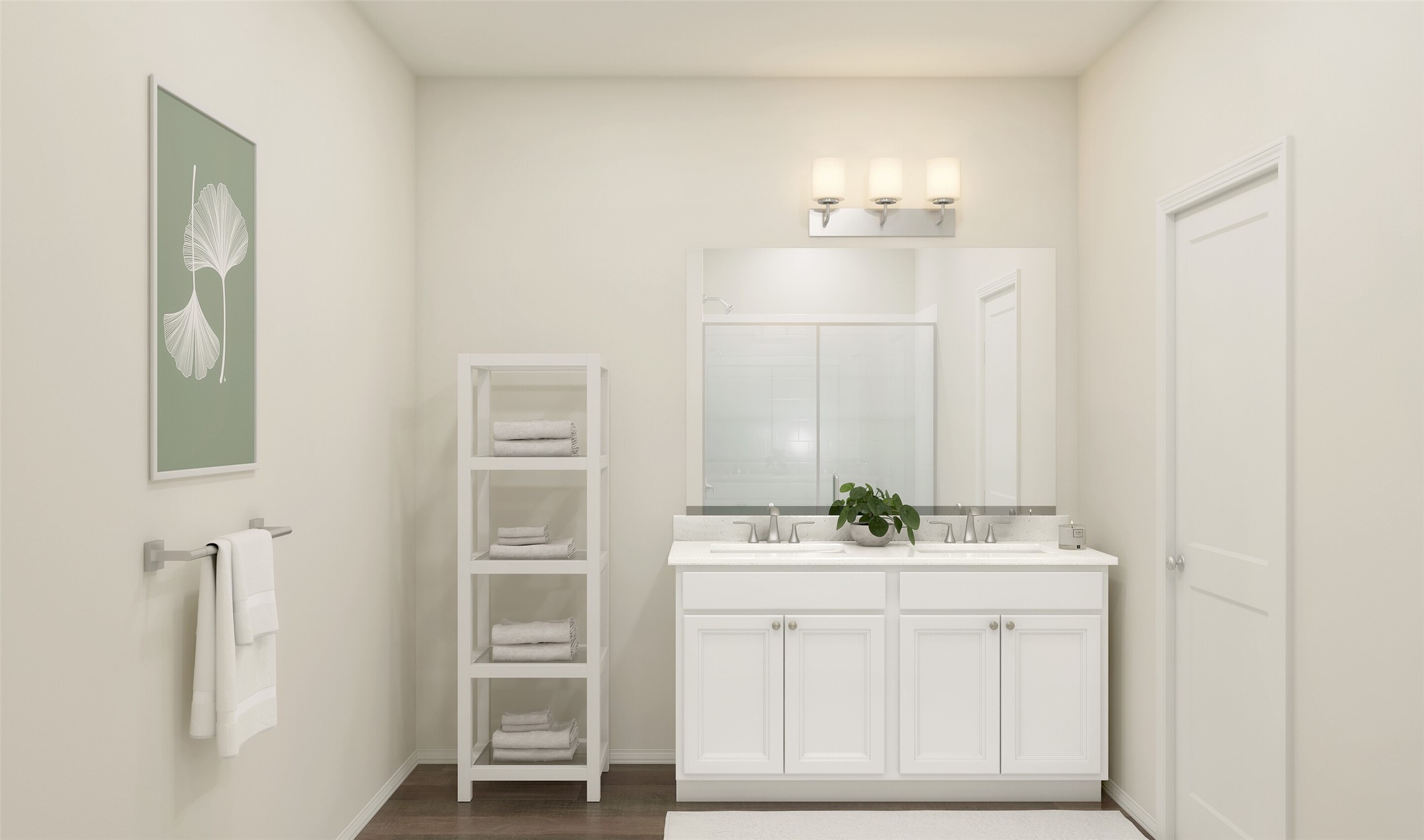 Relaxing primary bath (*Artist rendering used for illustration purposes only.)