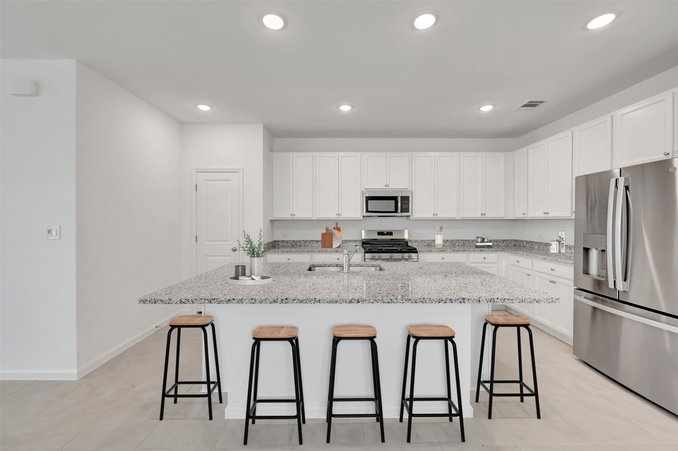 Gourmet island kitchen