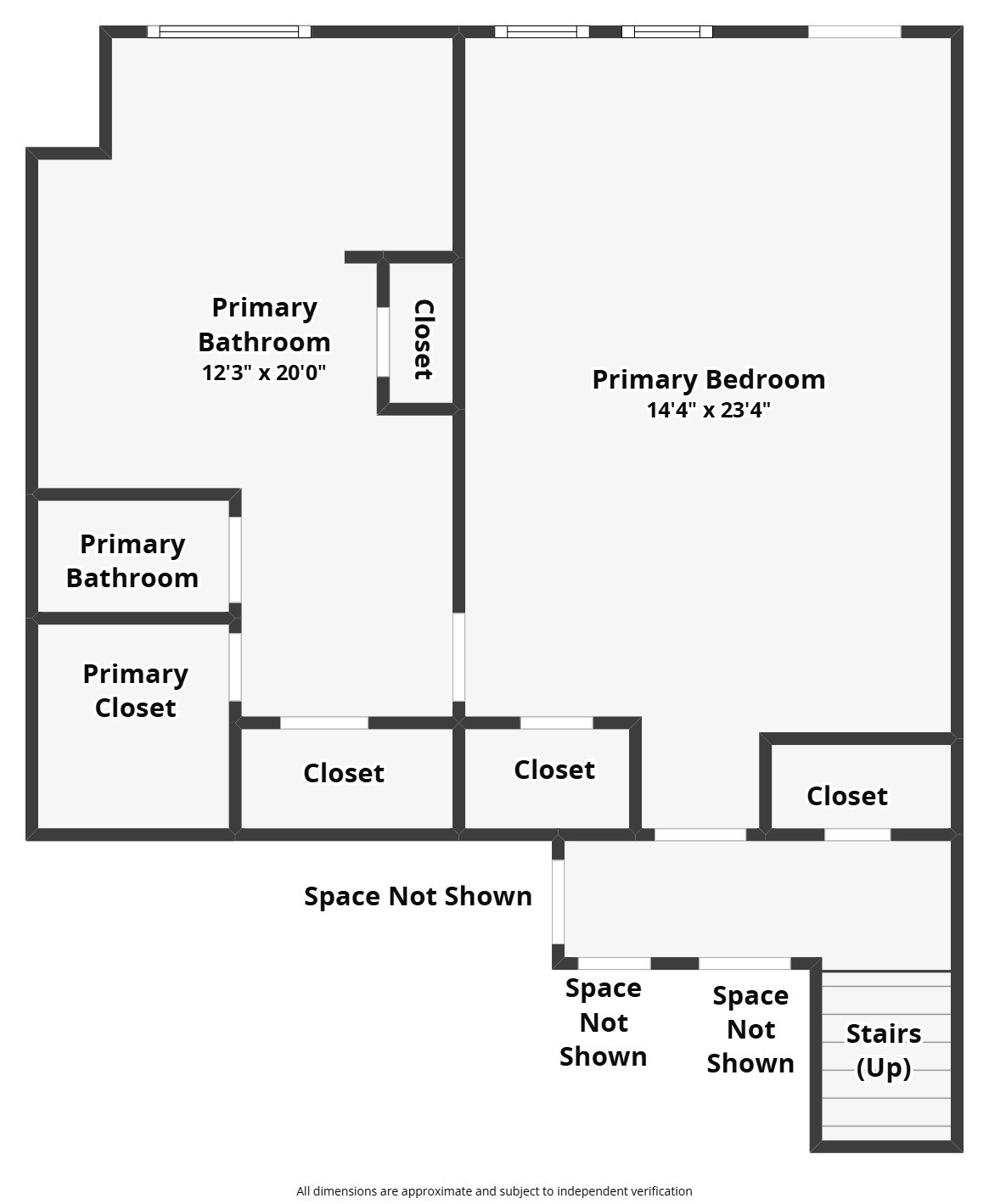 First floor: Primary suite