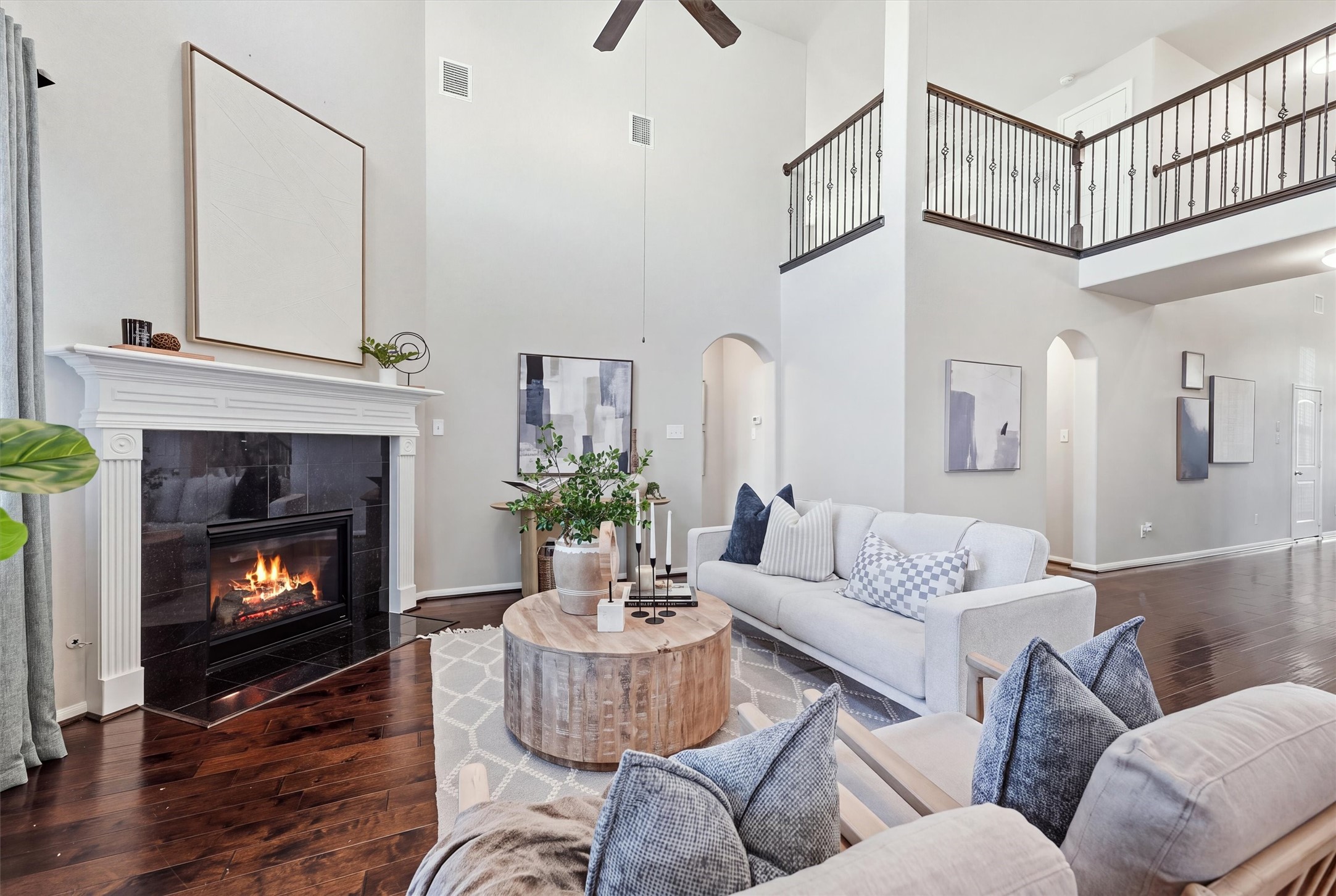 Soaring ceiling on well appointed Living Area