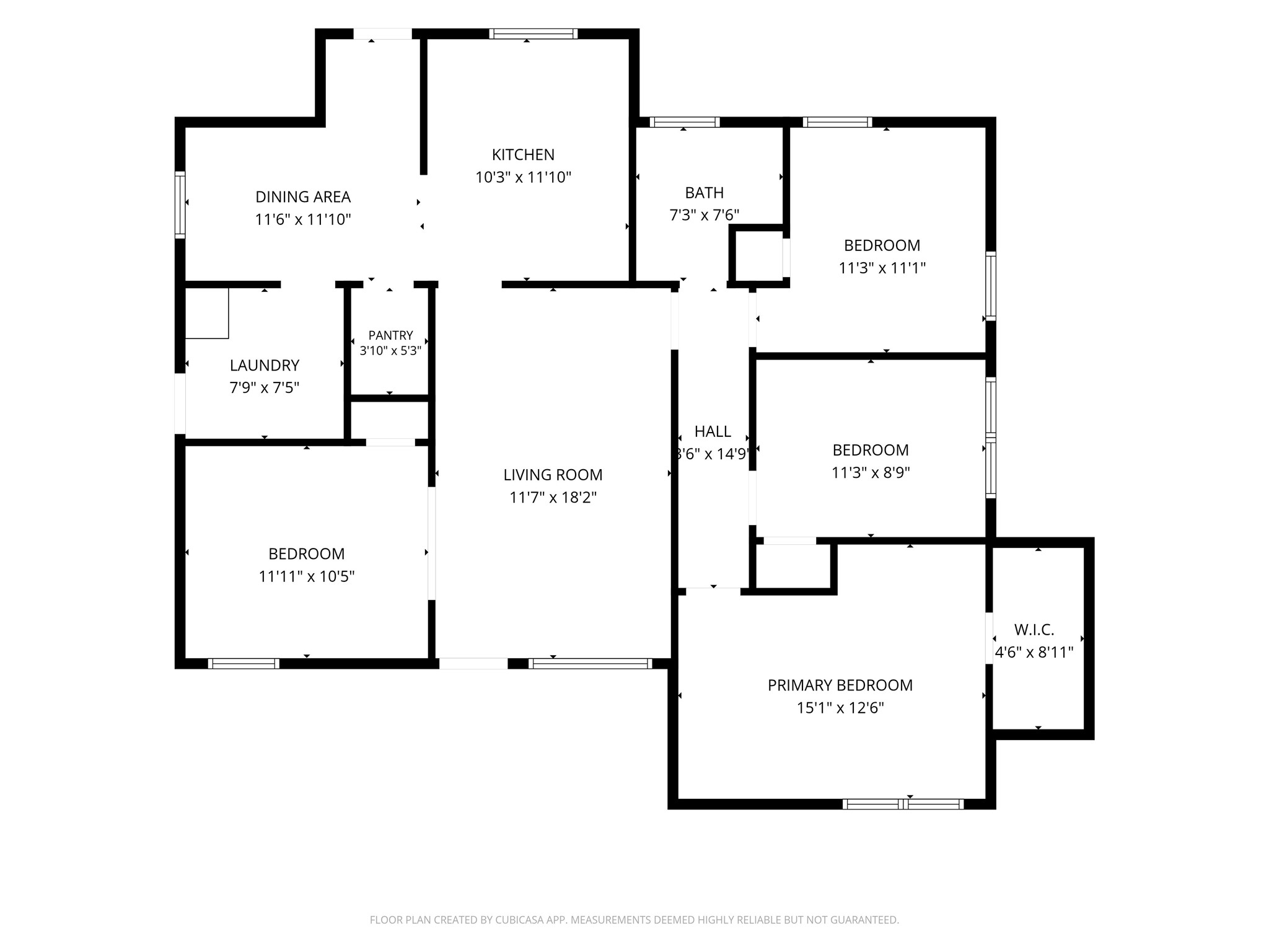 Spacious floor plan featuring a large living room, three to possible four bedrooms including a primary suite with a walk-in closet, and a well-appointed kitchen adjacent to the dining area. Convenient laundry room and pantry add functionality.