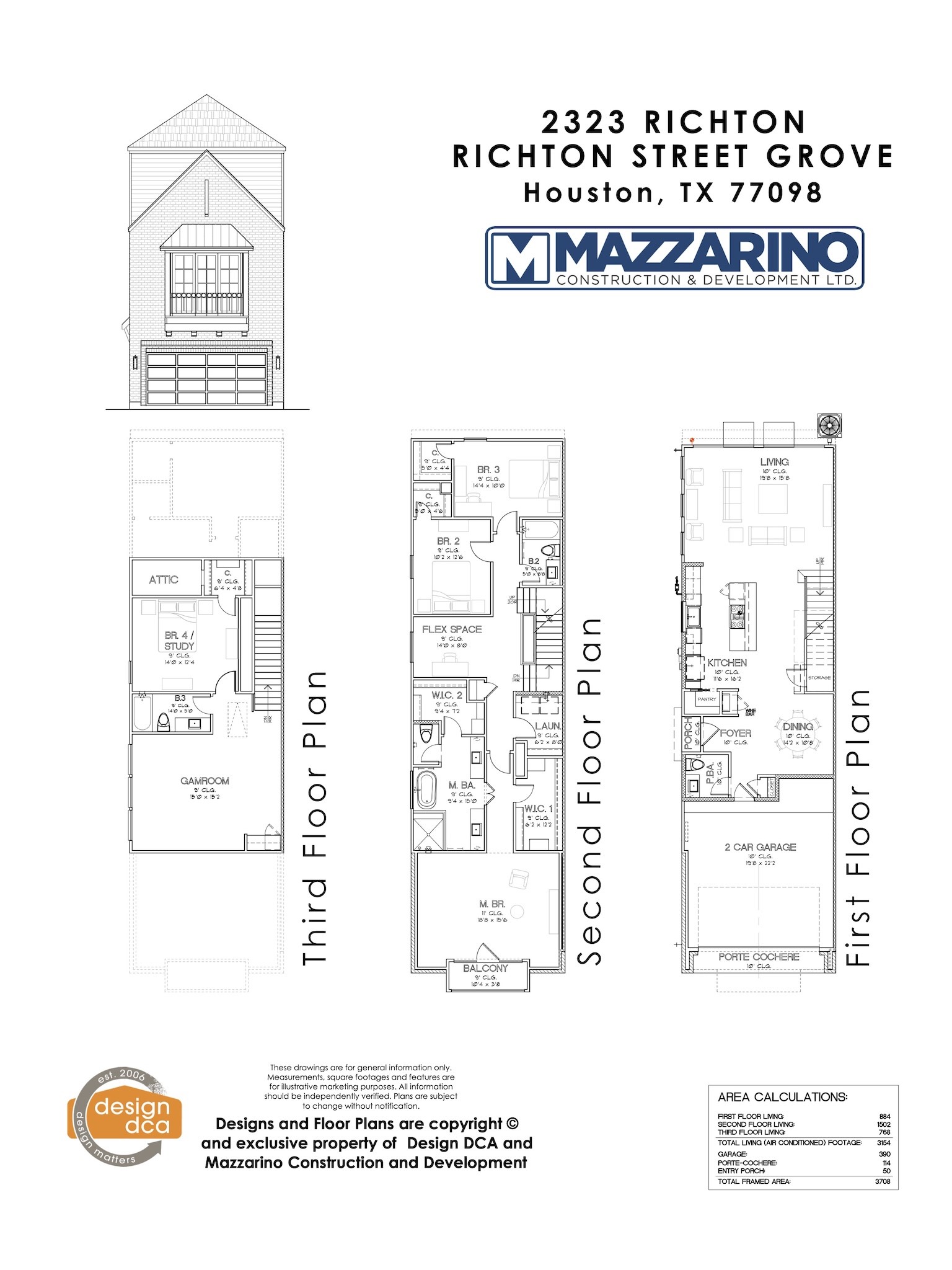 Please be aware that these plans are the property of the architect/builder designer that designed them not DUX Realty, Mazzarino Construction or 2323 RICHTON LLC and are protected from reproduction and sharing under copyright law. These drawing are for general information only. Measurements, square footages and features are for illustrative marketing purposes. All information should be independently verified. Plans are subject to change without notification.