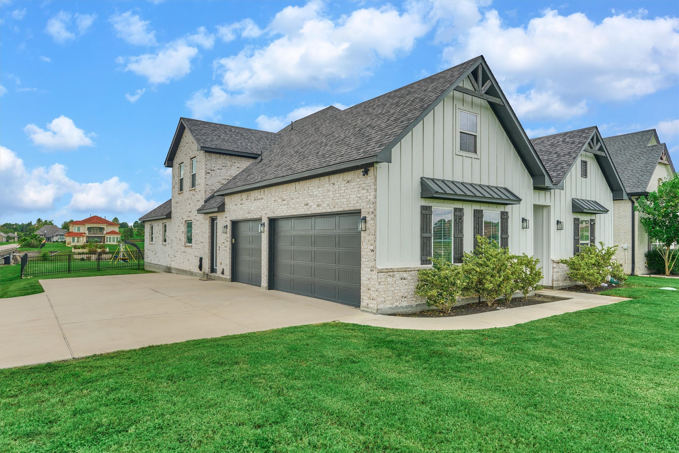 Home has a full size 3 car garage.