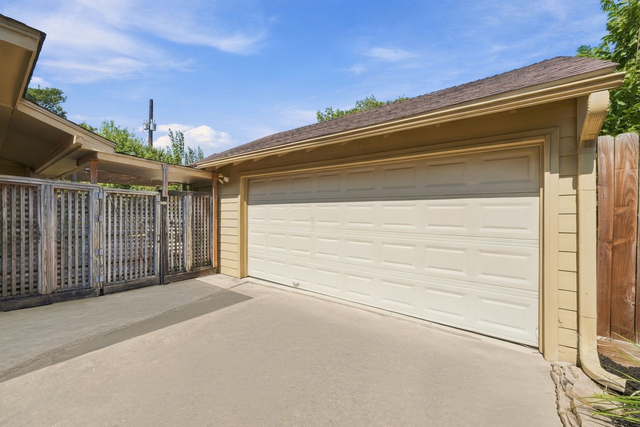 Two car garage